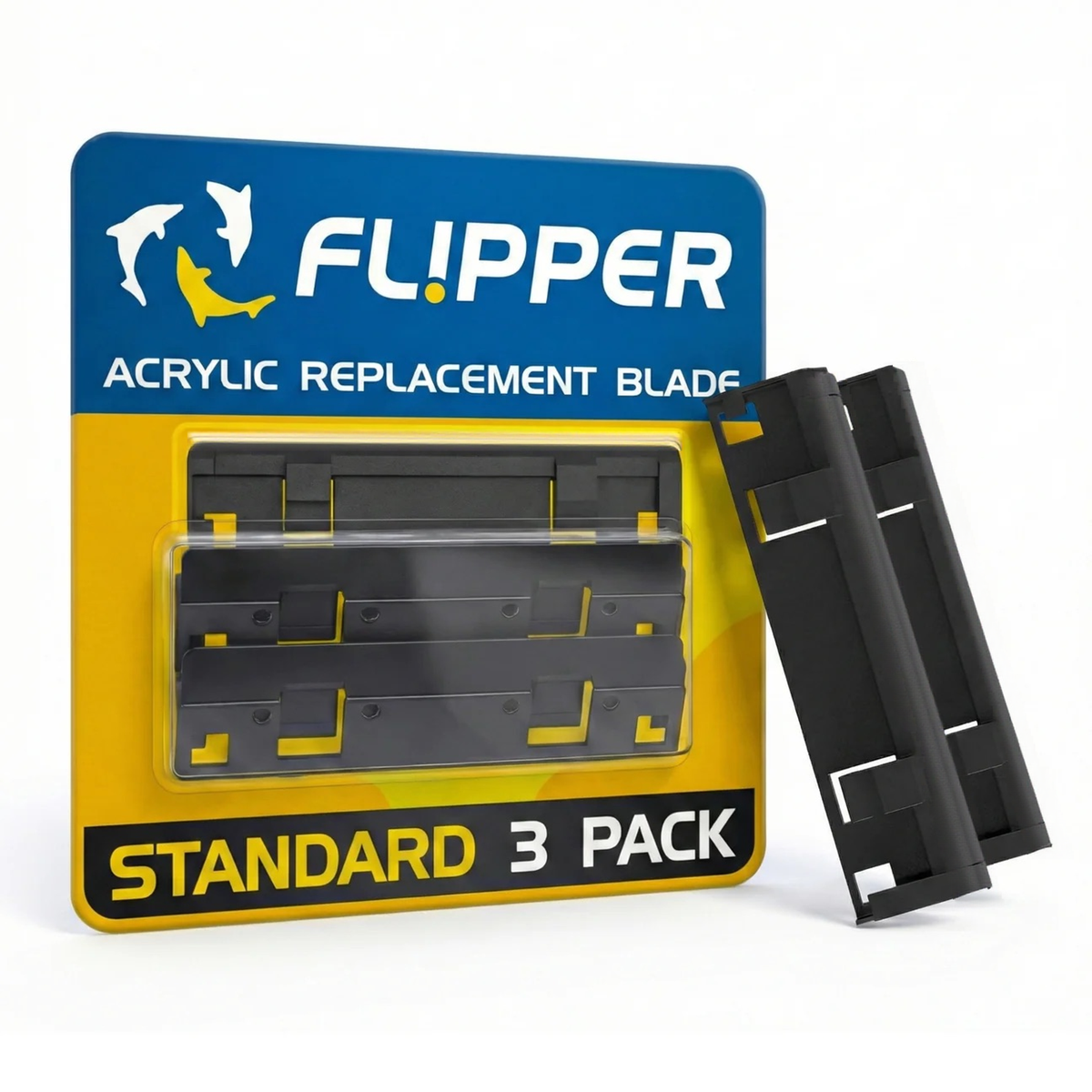 Flipper Aquarium Products Flipper Standard ABS Replacement Blades 3 Pack - Acrylic Tanks Replacement Blades