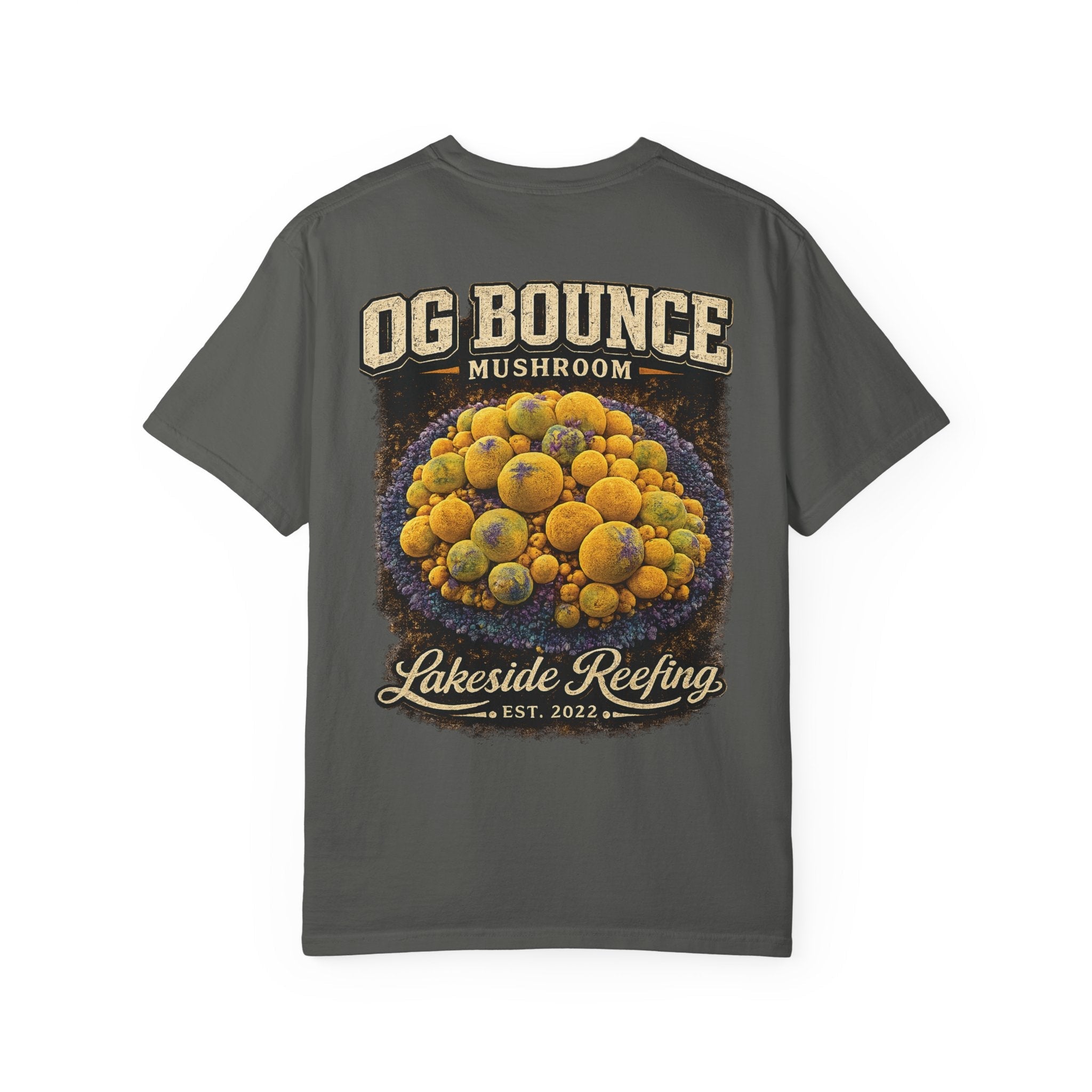 OG Bounce Mushroom coral t-shirt with vintage collector coral artwork — Lakeside Reefing