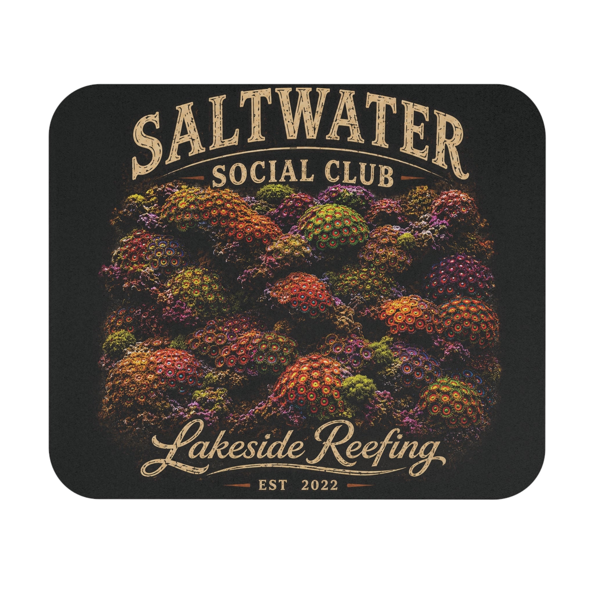 Printify Saltwater Social Club | Premium Zoanthid Garden Mouse Pad Home Decor