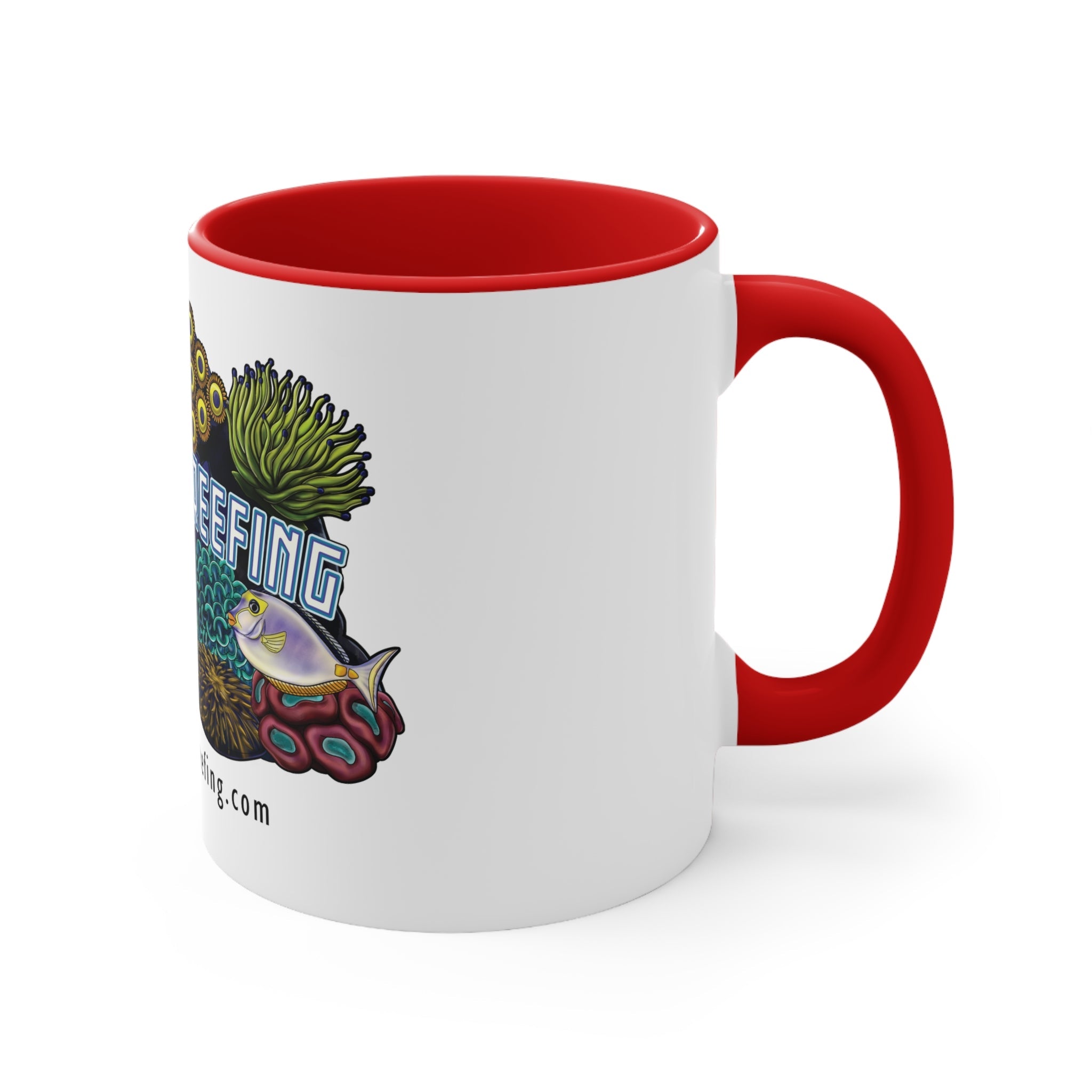 Printify Lakeside Reefing Accent Coffee Mug, 11oz Mug