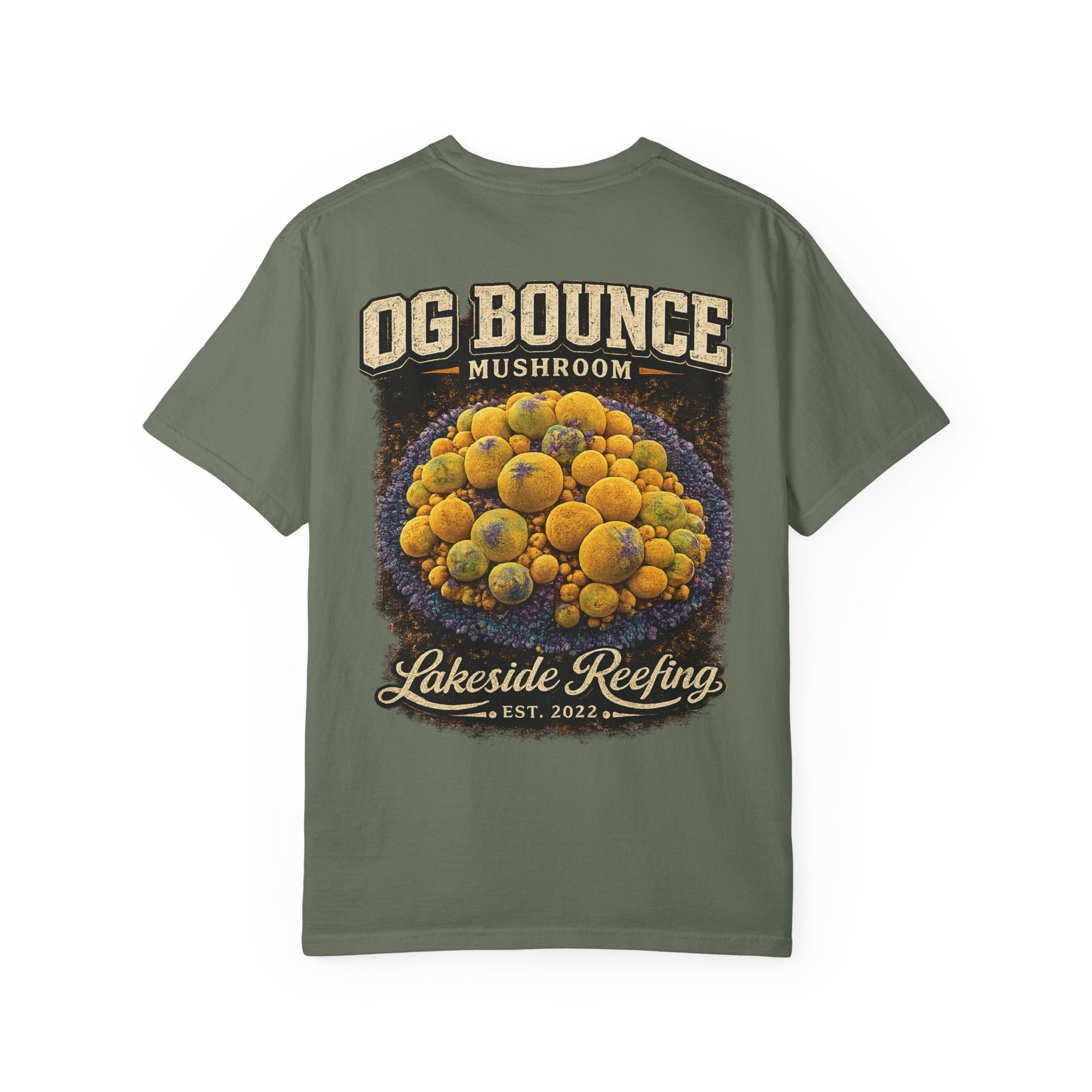 OG Bounce Mushroom coral t-shirt with vintage collector coral artwork — Lakeside Reefing