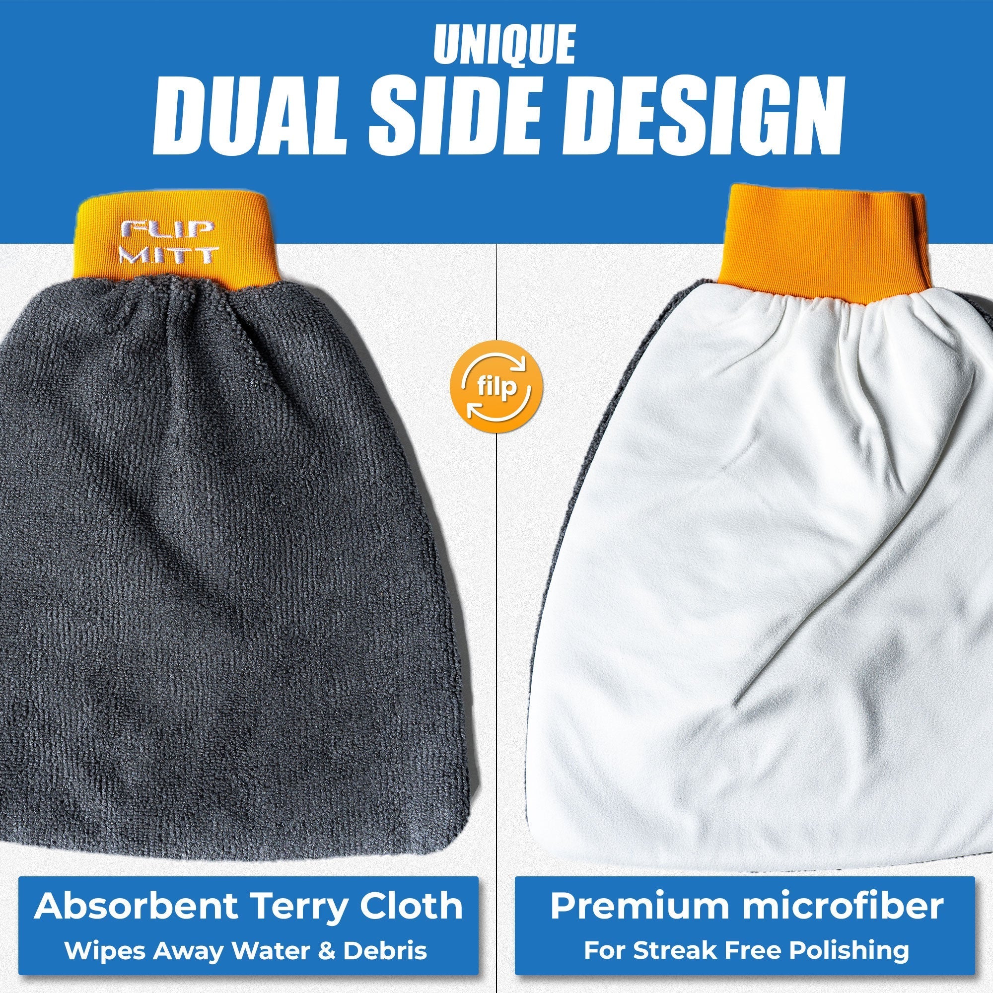 Flipper Aquarium Products Flipper 2-in-1 Microfiber Aquarium Cleaning Mitt 1 Pack Flipper Accessories