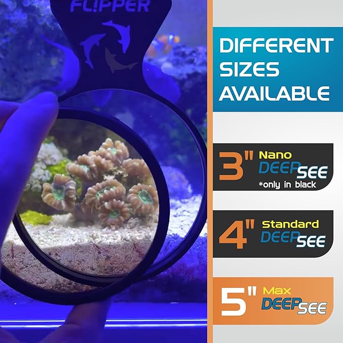 Flipper Aquarium Products DeepSee Viewer Clear Max 5" - Orange Filter