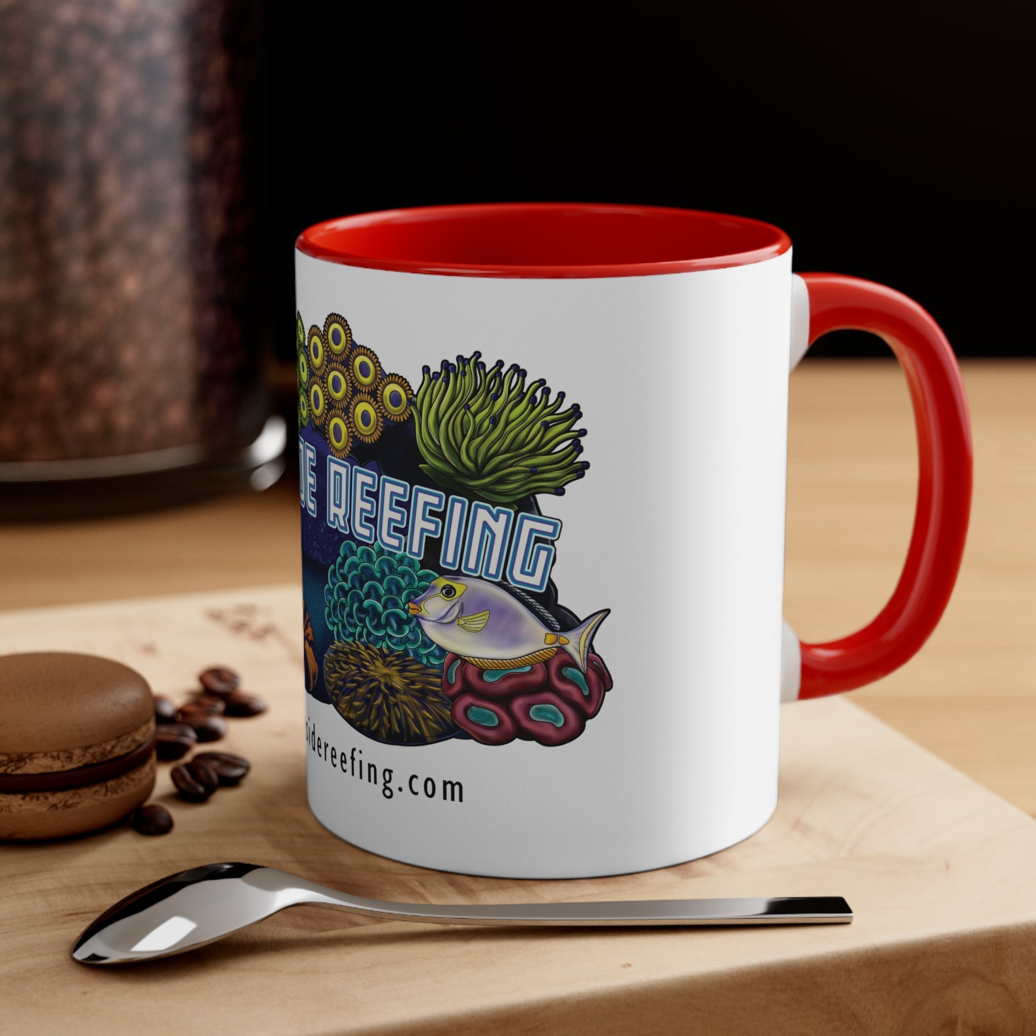 Printify Lakeside Reefing Accent Coffee Mug, 11oz Mug