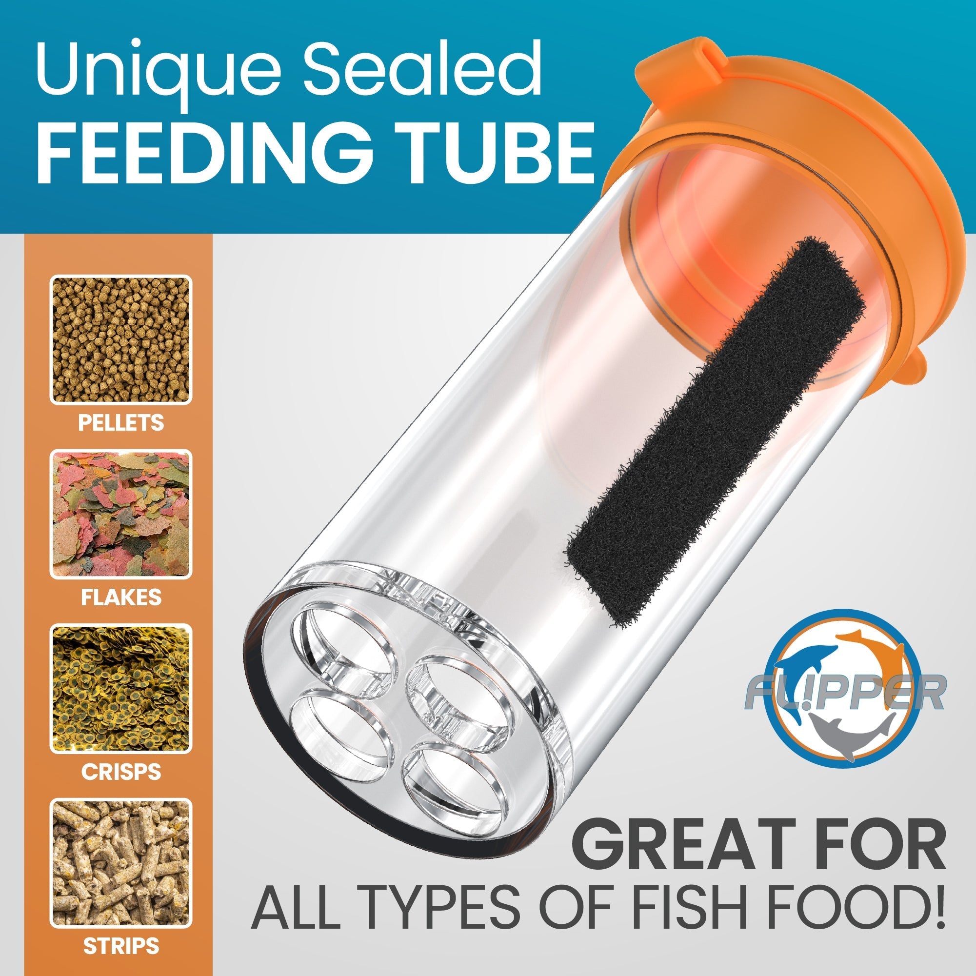 Flipper Aquarium Products Flipper Feed Aquarium Feeding Kit for Flipper Cleaners Flipper Accessories