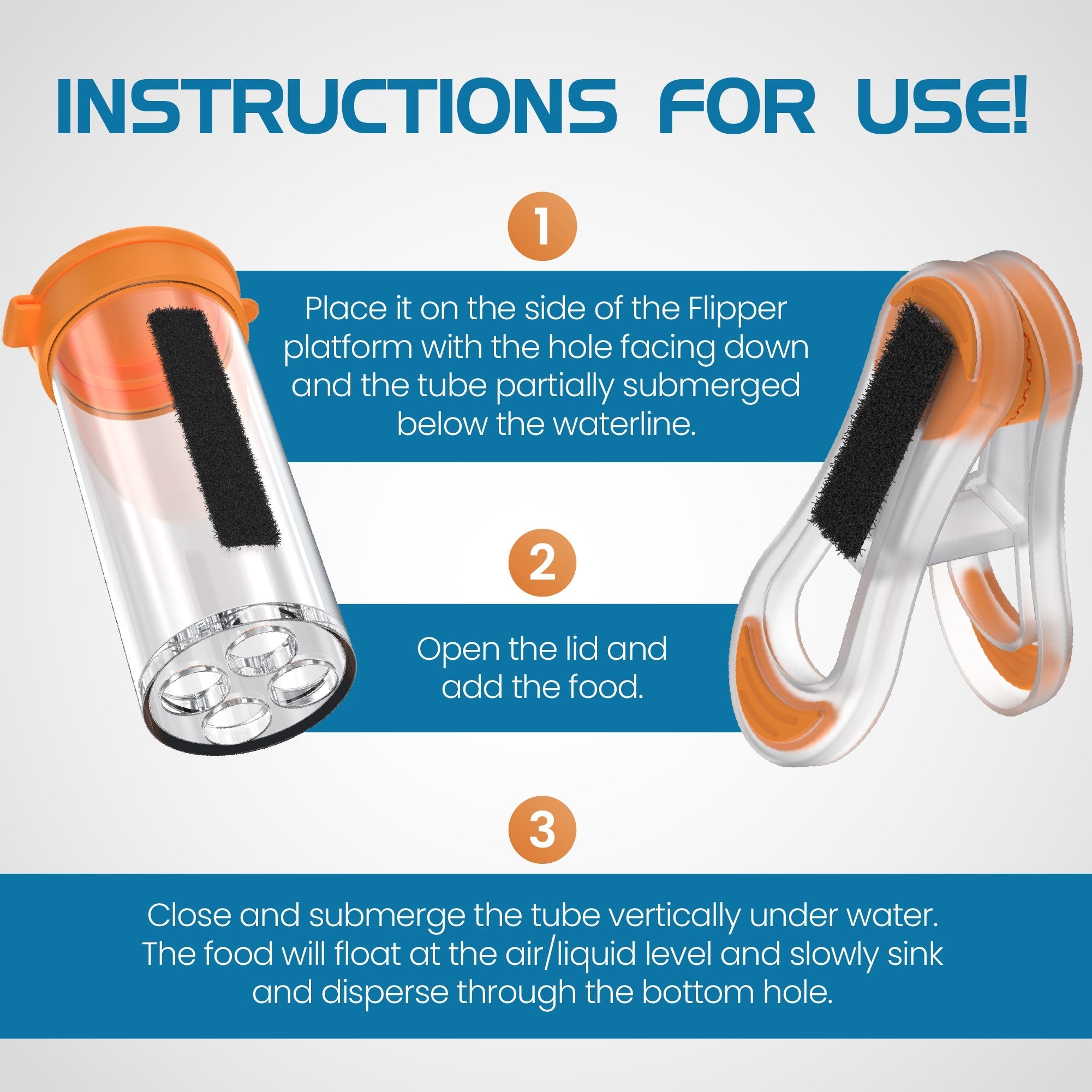 Flipper Aquarium Products Flipper Feed Aquarium Feeding Kit for Flipper Cleaners Flipper Accessories