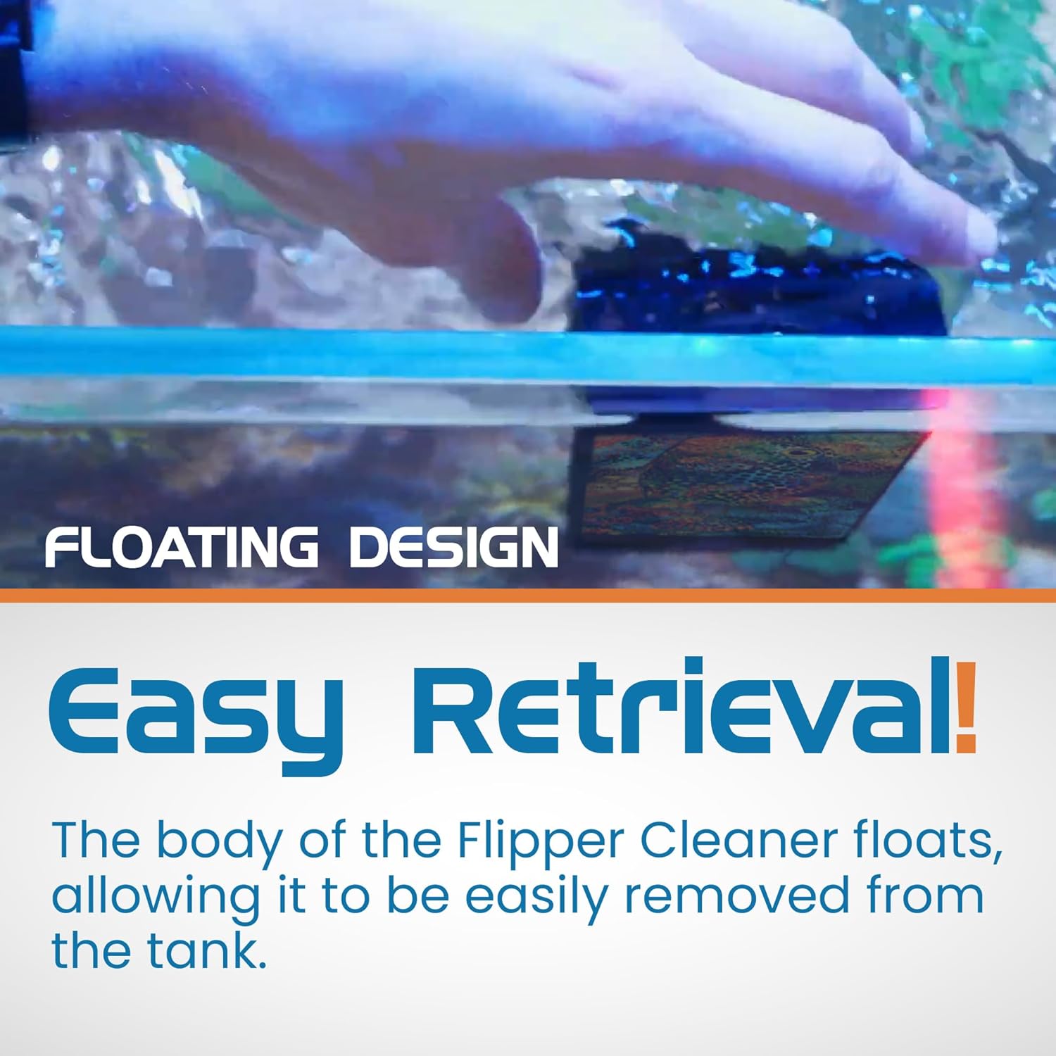 Flipper Aquarium Products Flipper Edge Limited Edition Puffer 2 in 1 Floating Magnetic Aquarium Algae Cleaner (MAX) Aquarium Cleaning Supplies