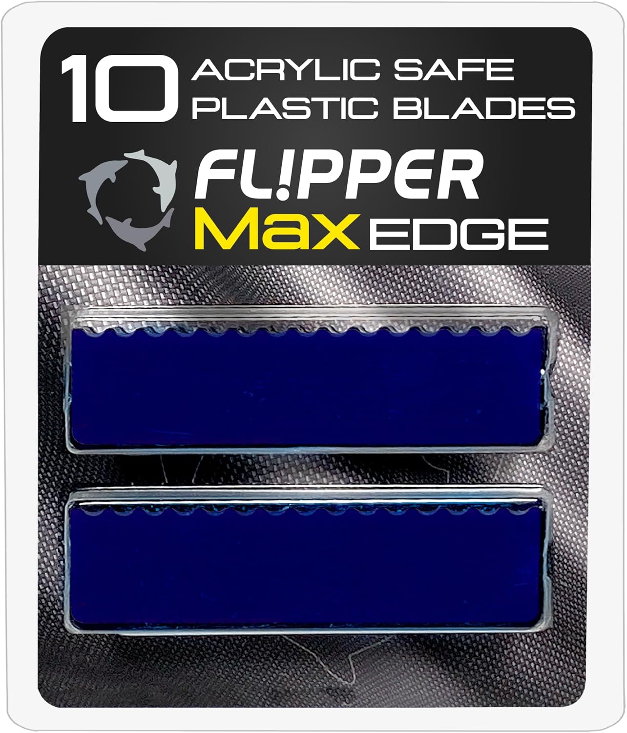 Flipper Aquarium Products Flipper Edge Max Acrylic Safe Plastic Blades 10 Pack Replacement Blades