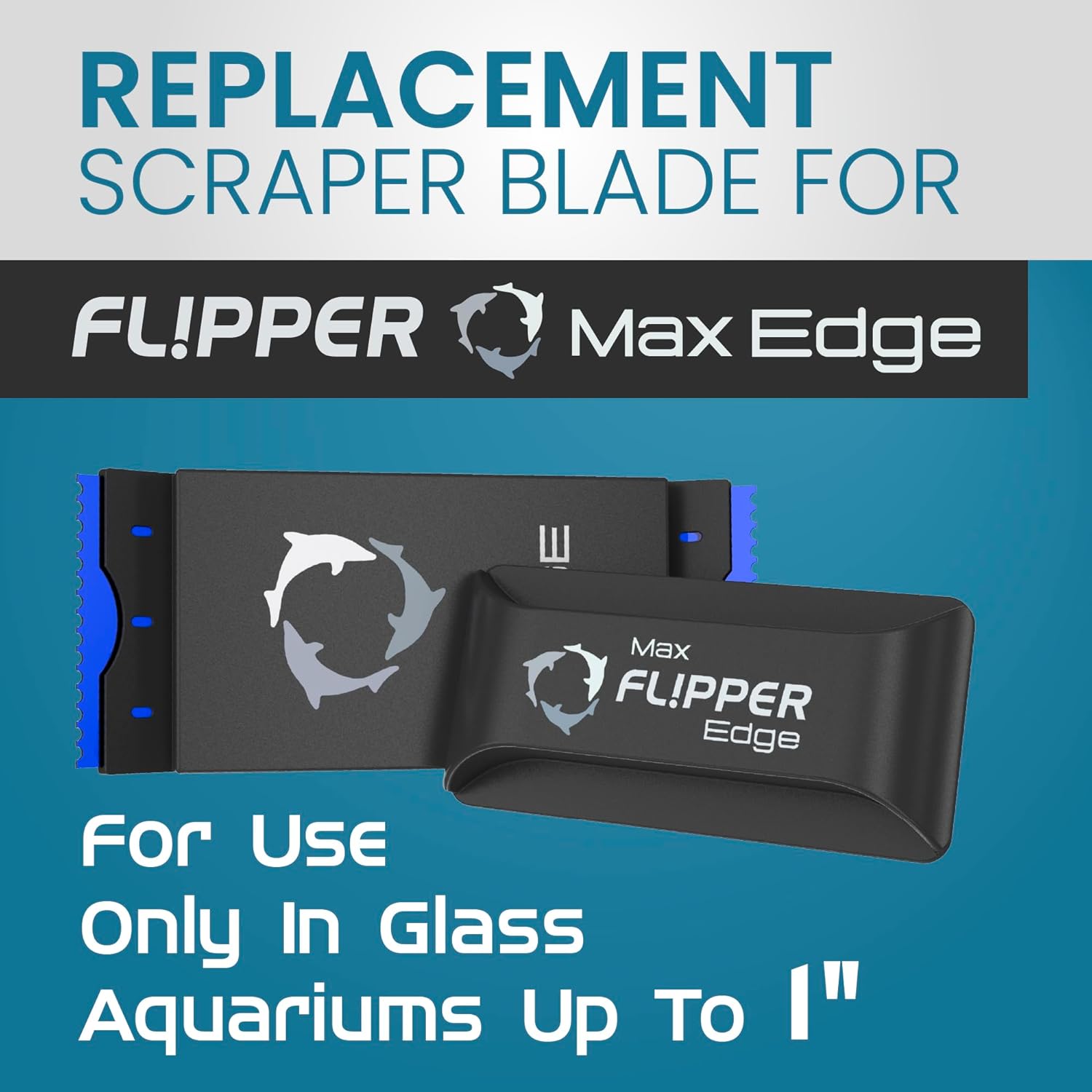Flipper Aquarium Products Flipper Edge Standard Acrylic Safe Plastic Blades 10 Pack Replacement Blades