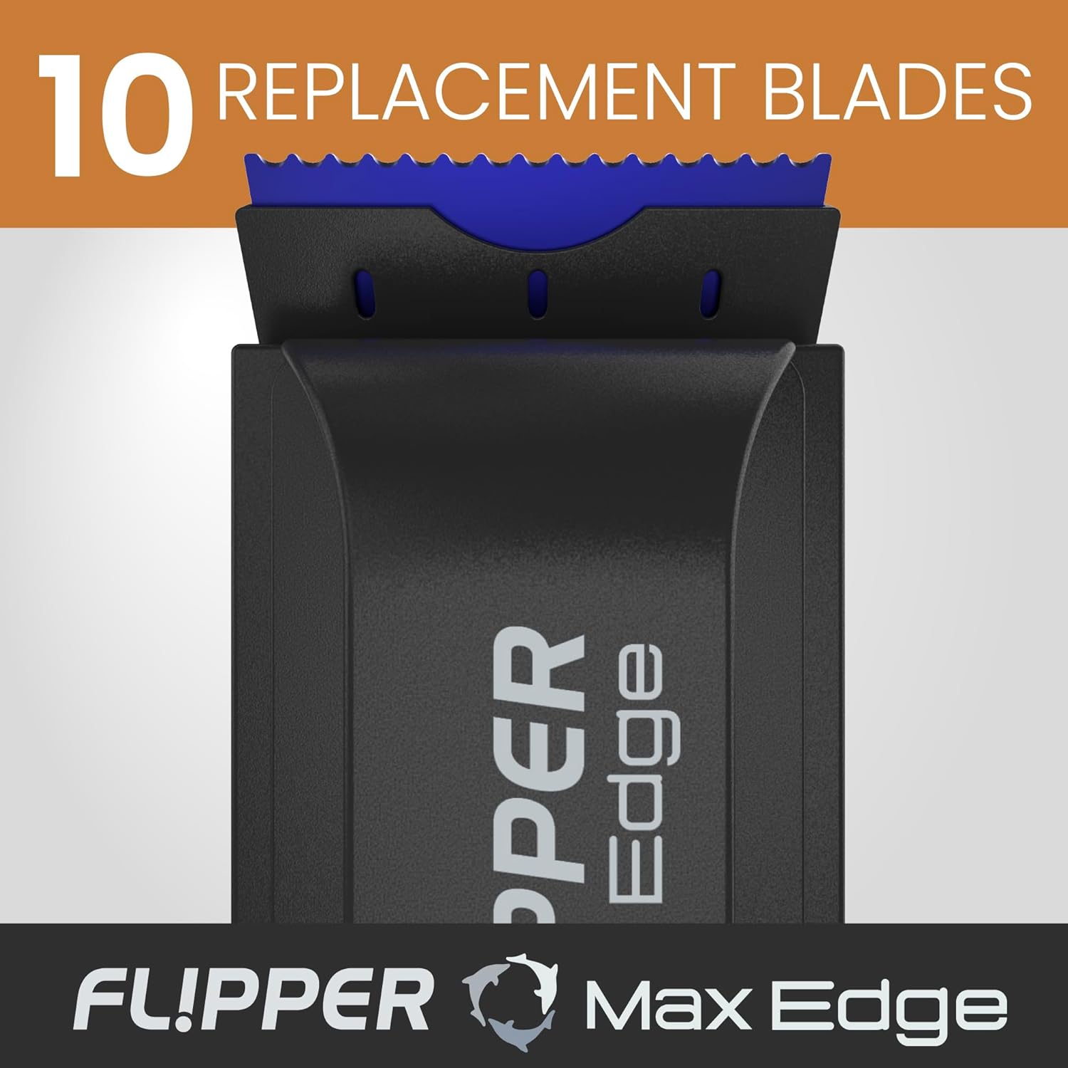 Flipper Aquarium Products Flipper Edge Standard Acrylic Safe Plastic Blades 10 Pack Replacement Blades