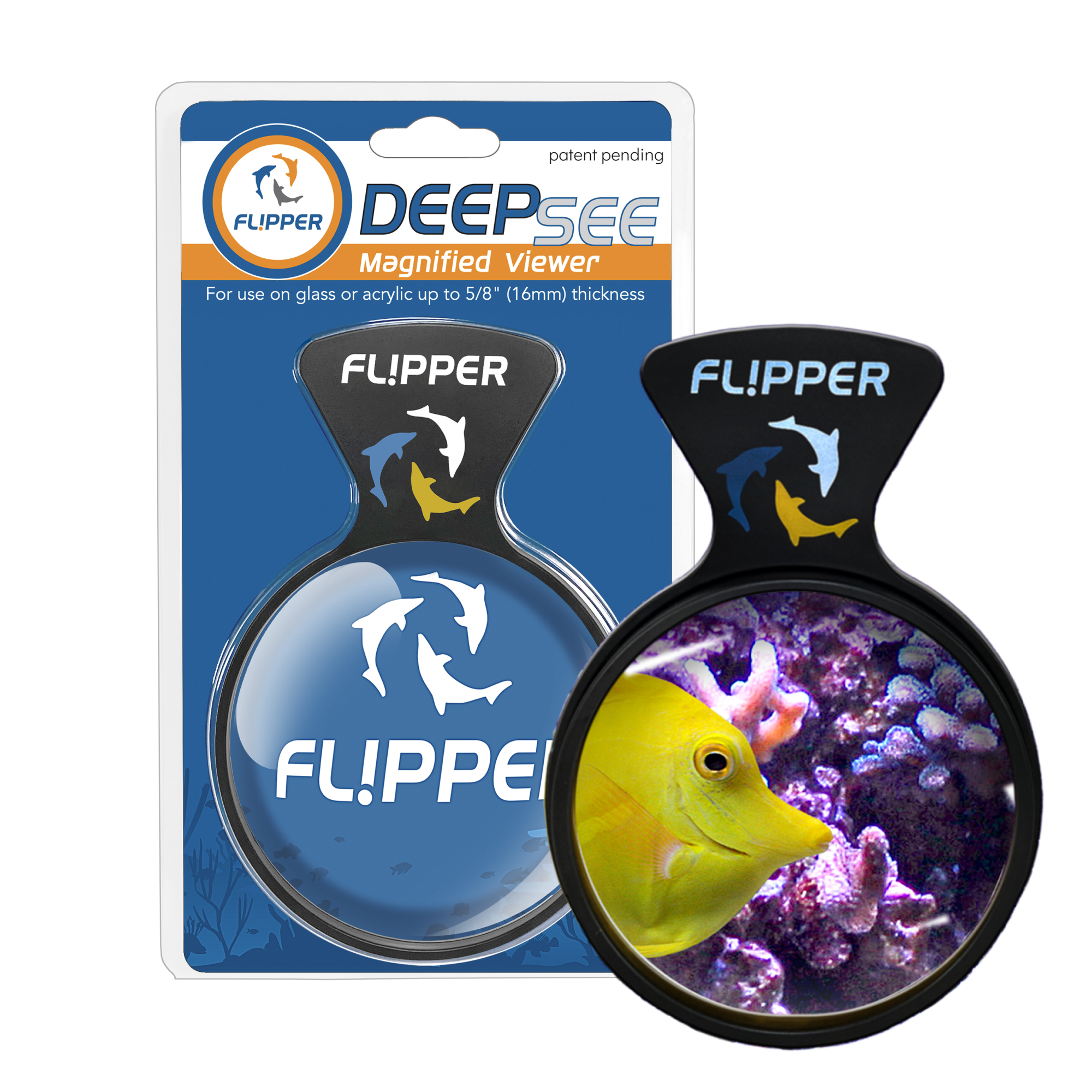 Flipper Aquarium Products DeepSee Viewer Black 4" Aquarium Viewer