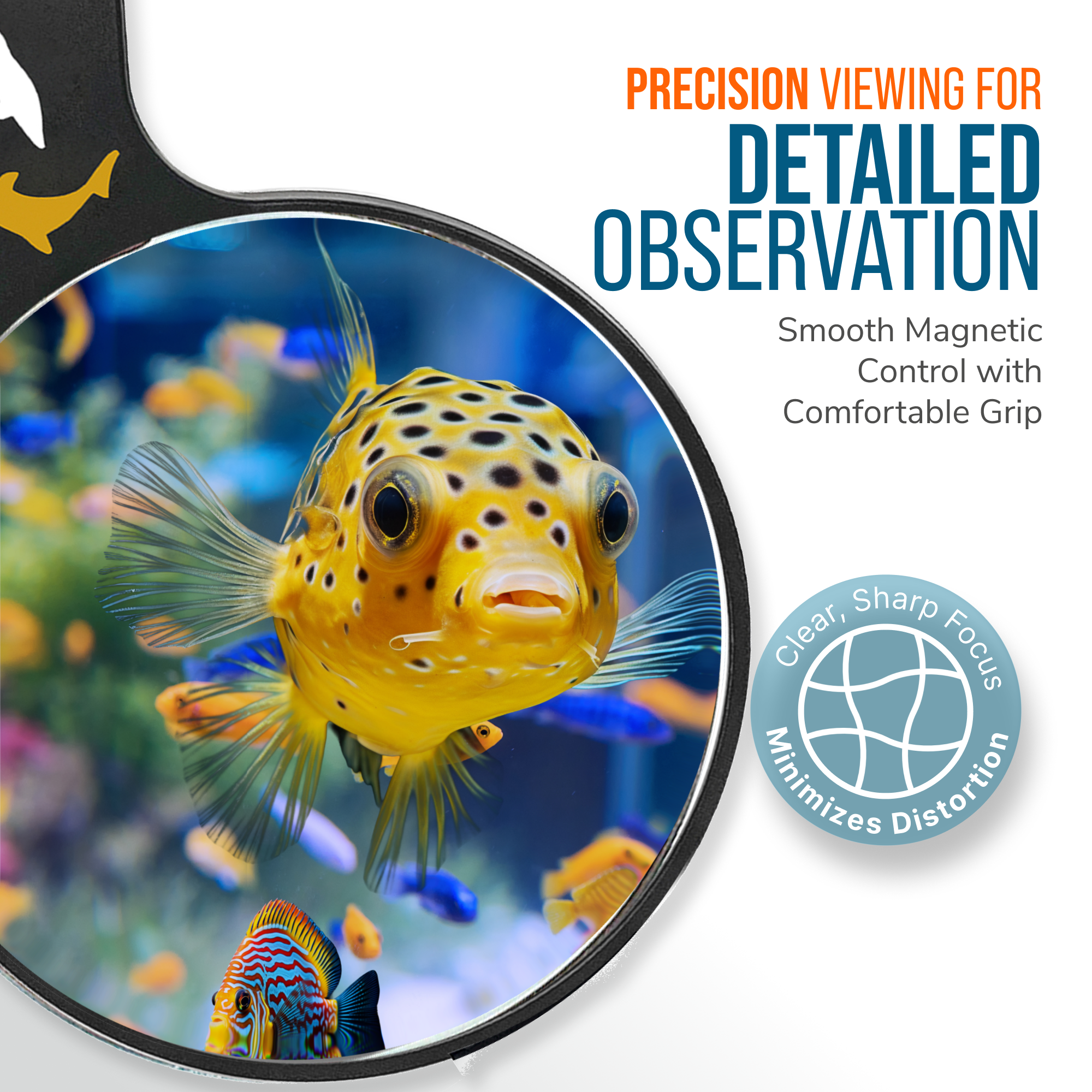 Flipper Aquarium Products DeepSee Viewer Black 4" Aquarium Viewer