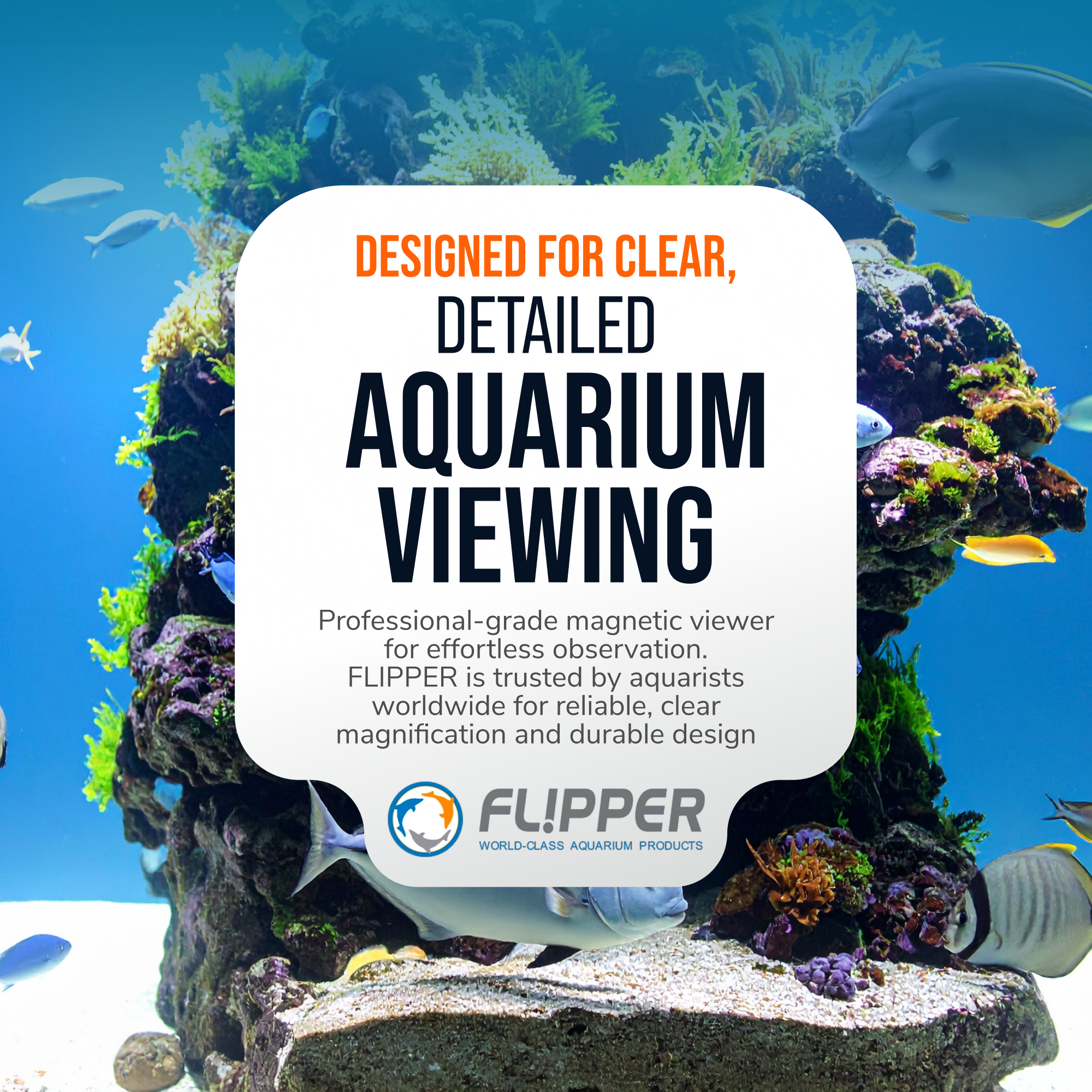 Flipper Aquarium Products DeepSee Viewer Black 4" Aquarium Viewer