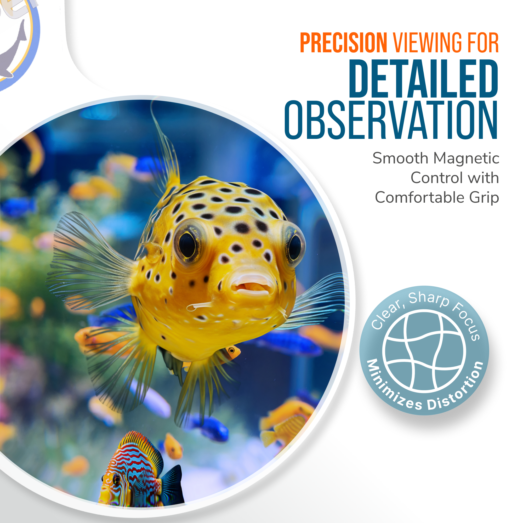 Flipper Aquarium Products DeepSee Viewer Clear Max 5" Aquarium Viewer