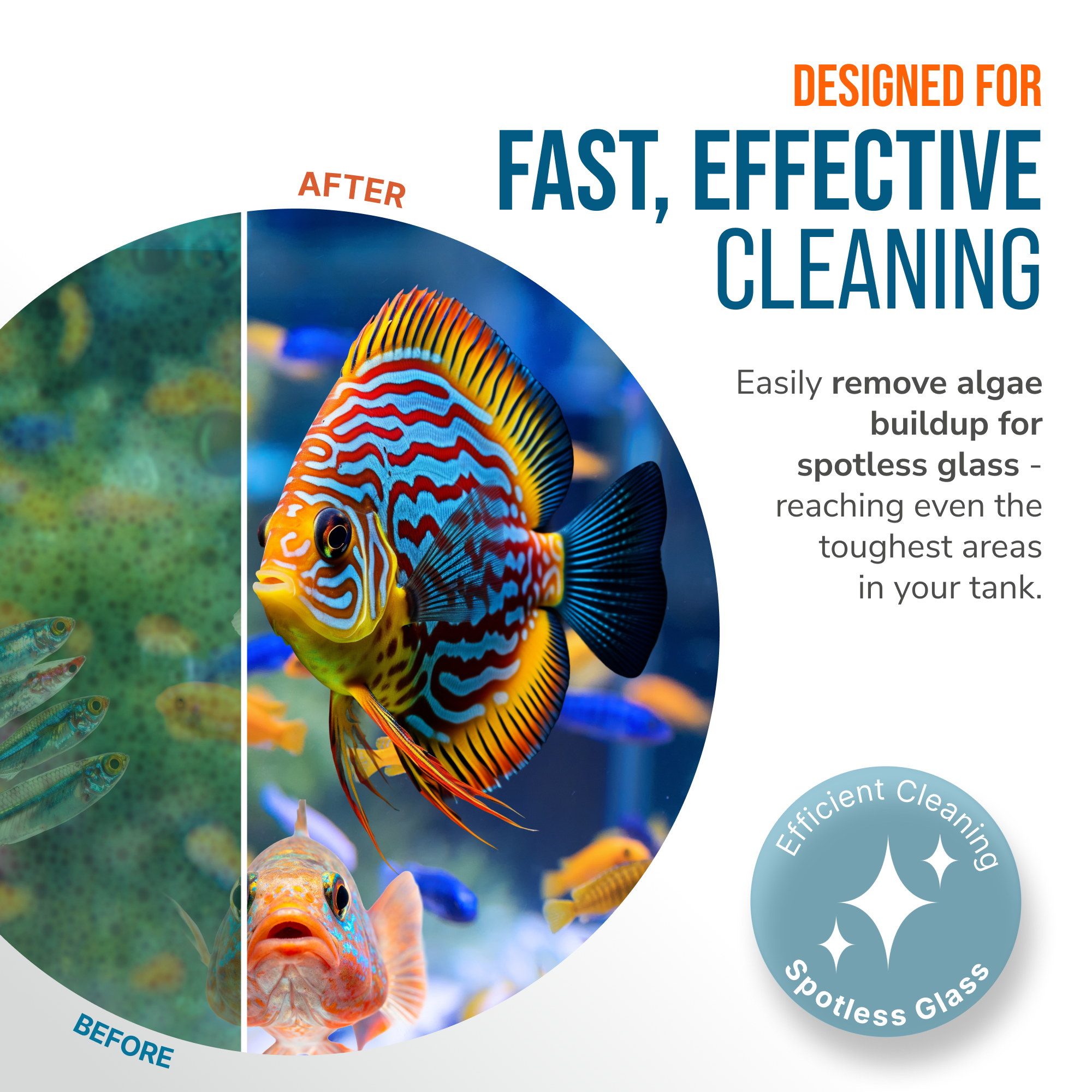 Flipper Aquarium Products Flipper FLOAT 2 in 1 Magnetic Aquarium Algae Cleaner (Standard) Scrubber