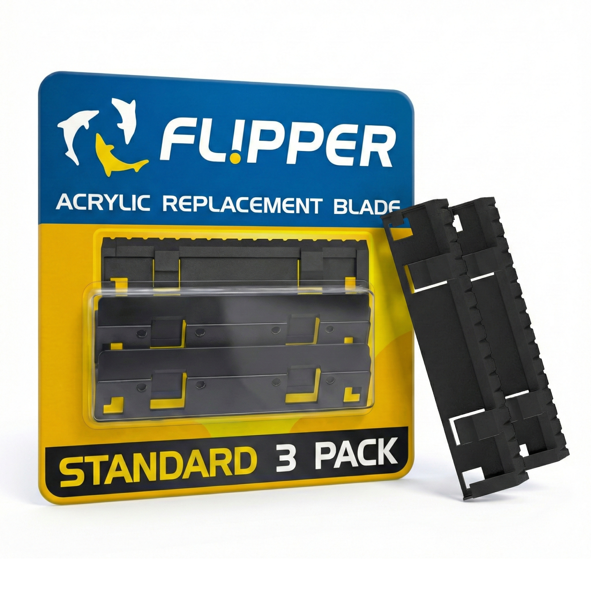 Flipper Aquarium Products Flipper Standard ABS Replacement Blades 3 Pack - Acrylic Tanks Replacement Blades