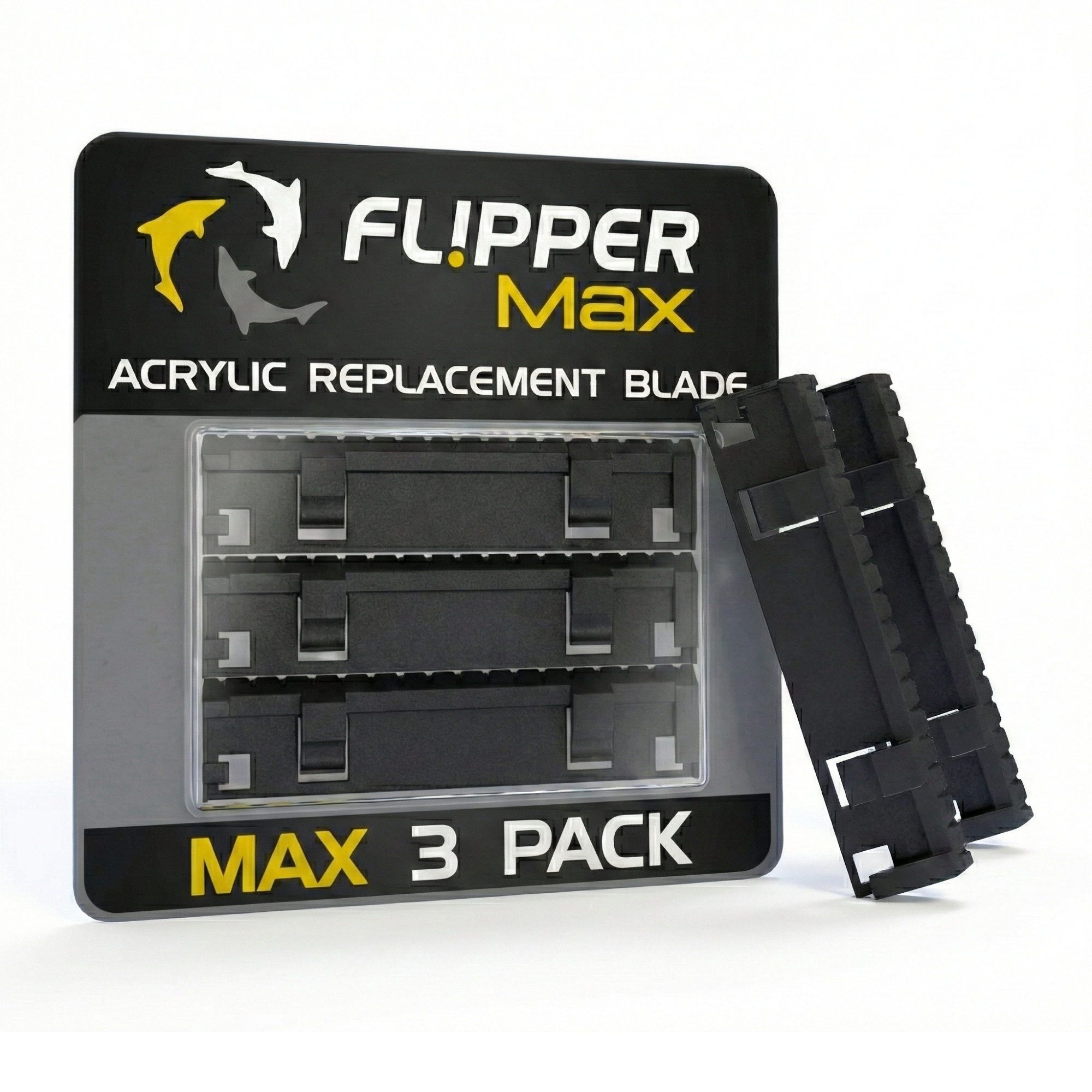 Flipper Aquarium Products Flipper Max ABS Replacement Blades 3 Pack - Acrylic Tanks Replacement Blades