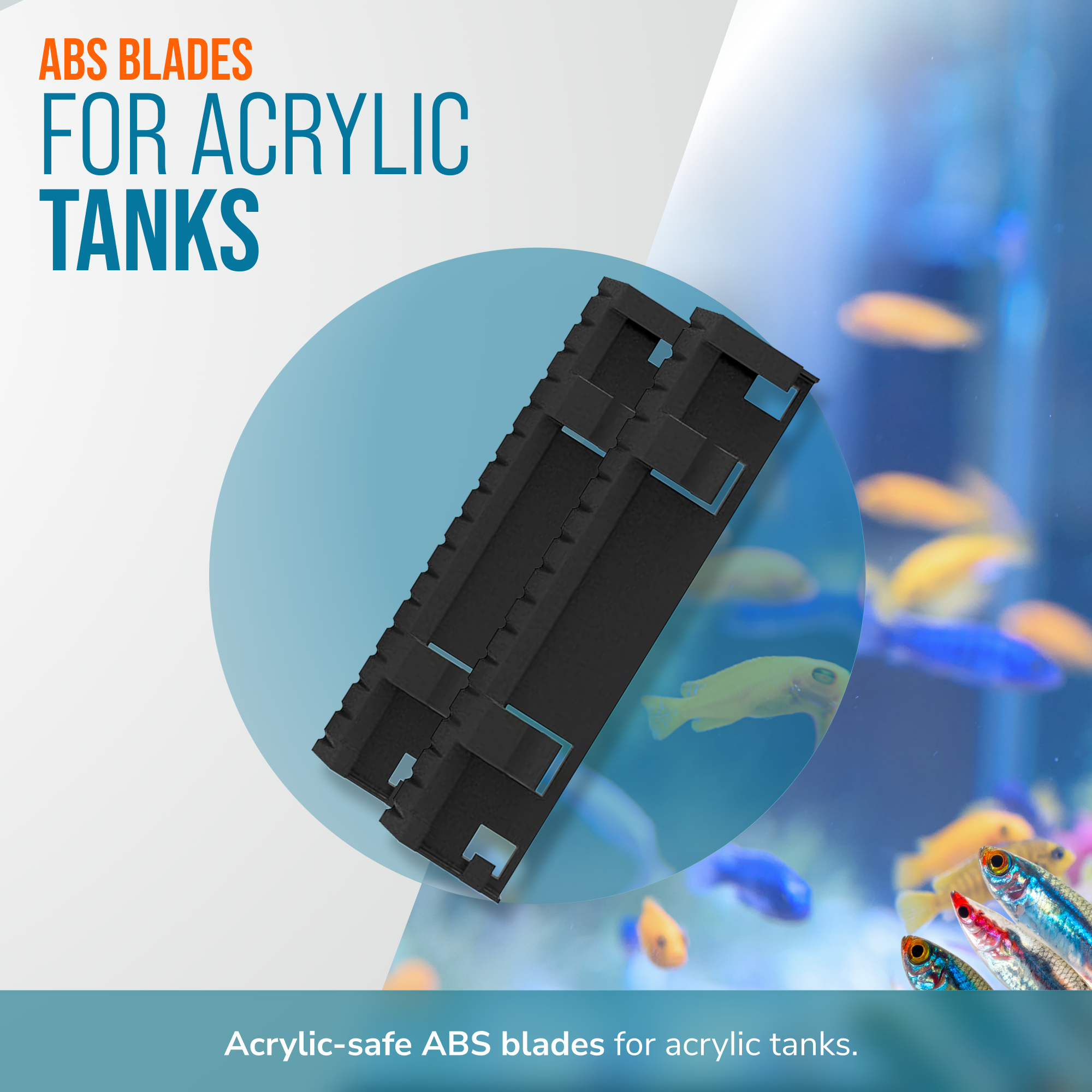 Flipper Aquarium Products Flipper Max ABS Replacement Blades 3 Pack - Acrylic Tanks Replacement Blades