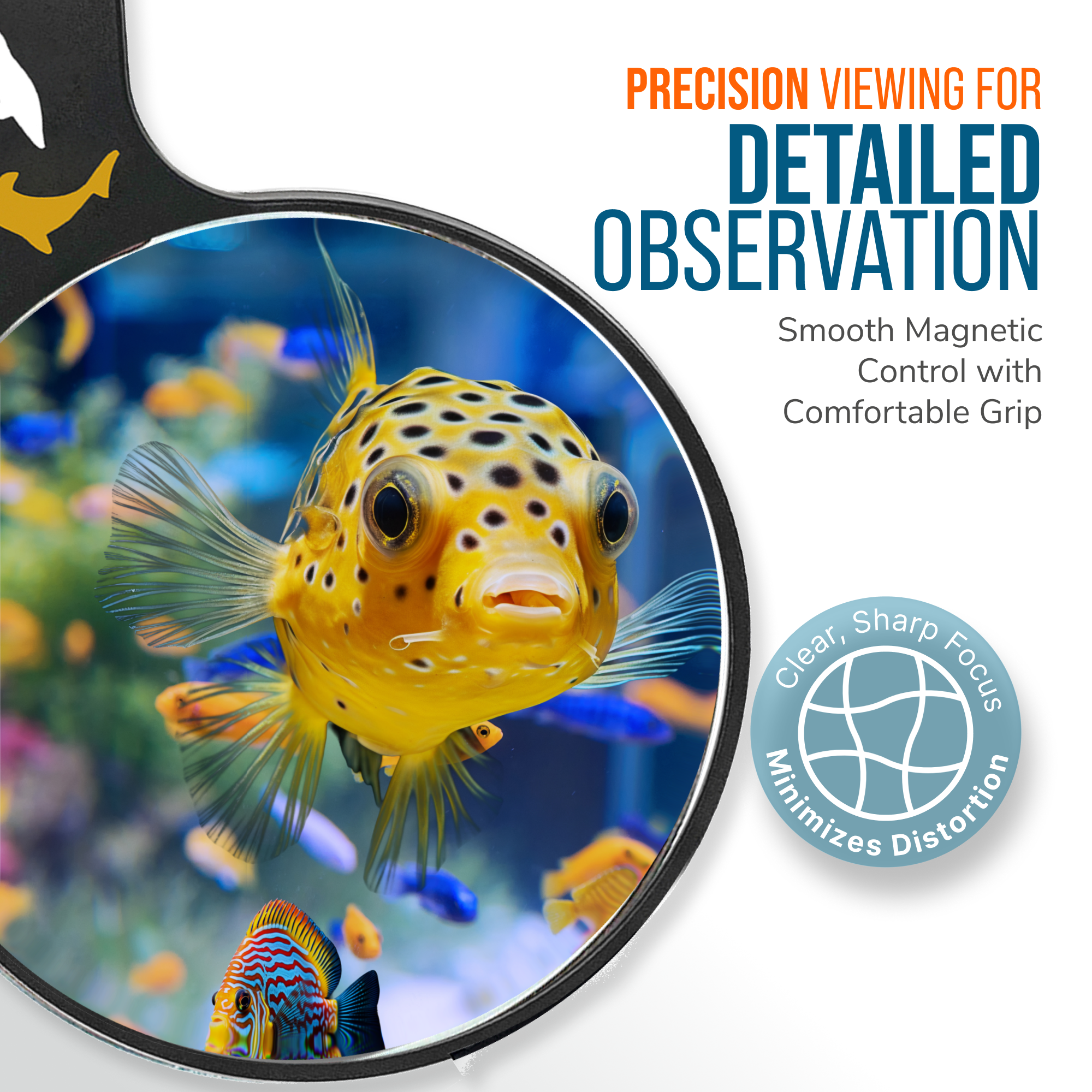 Flipper Aquarium Products DeepSee Viewer Black Nano 3" Aquarium Viewer
