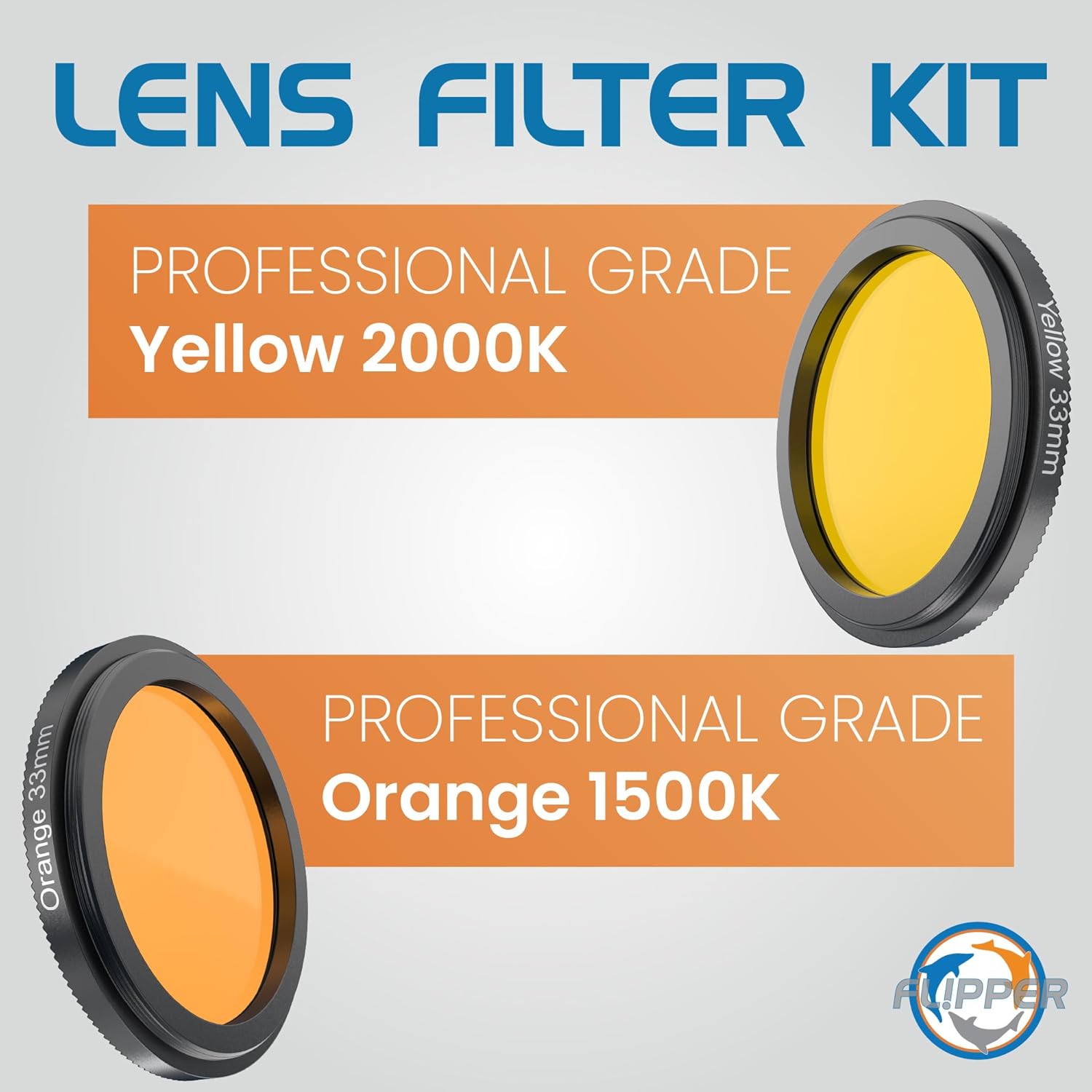 Flipper Aquarium Products Flipper Flip-Kick Phone Filter Aquarium Reef Lens with Orange and Yellow Lenses Aquarium Viewer
