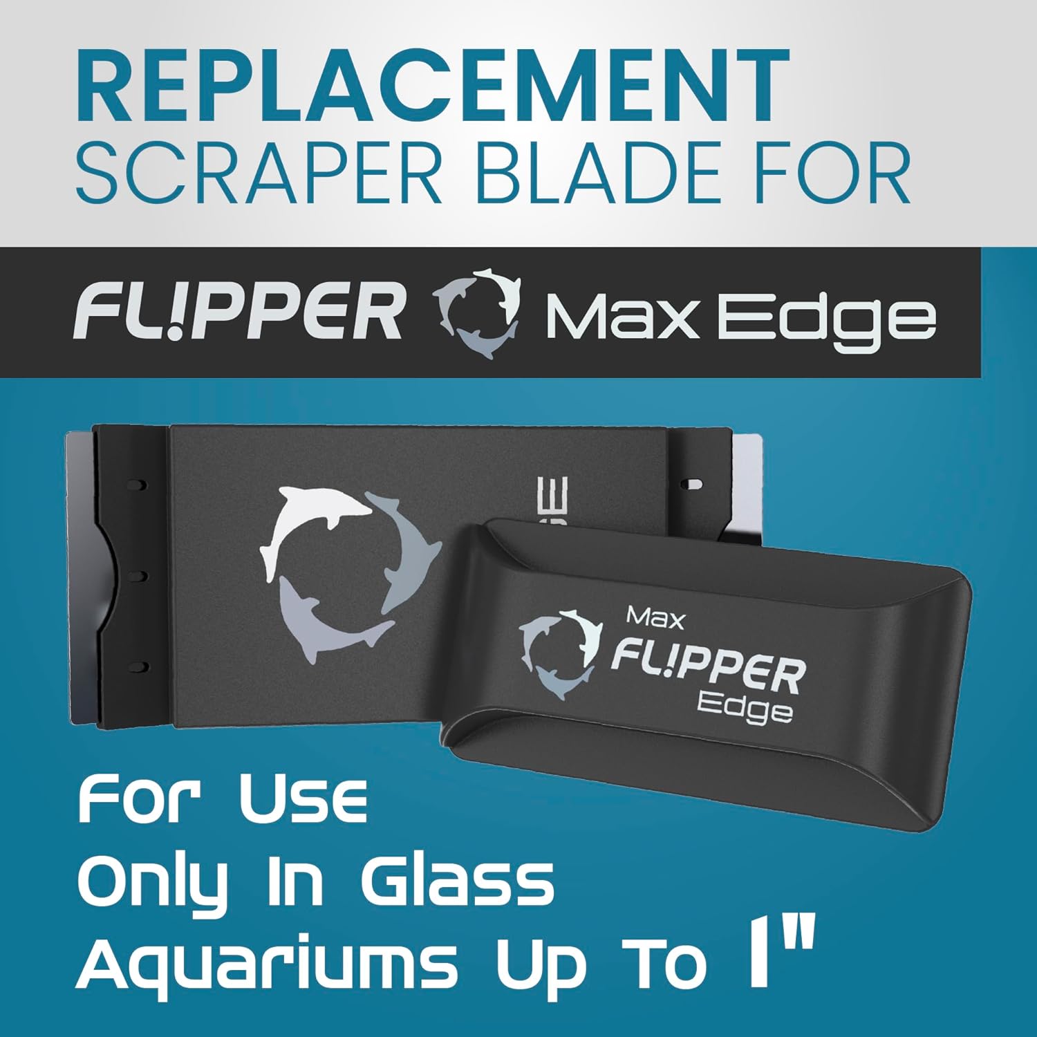 Flipper Aquarium Products Flipper Edge MAX Stainless Steel Replacement Blades 4 Pack Replacement Blades