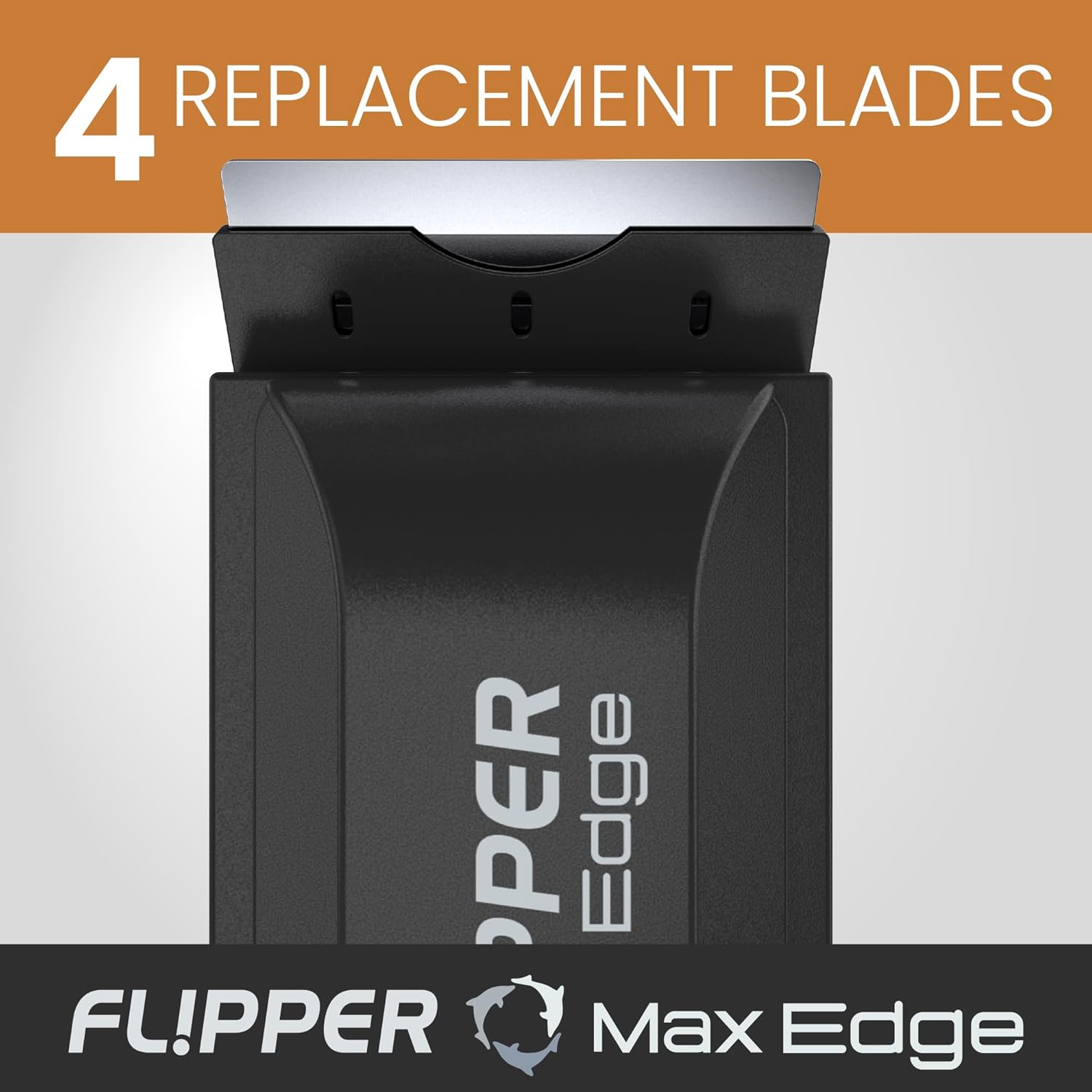 Flipper Aquarium Products Flipper Edge MAX Stainless Steel Replacement Blades 4 Pack Replacement Blades