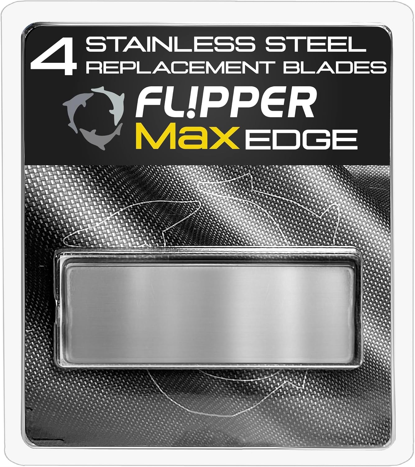 Flipper Aquarium Products Flipper Edge MAX Stainless Steel Replacement Blades 4 Pack Replacement Blades