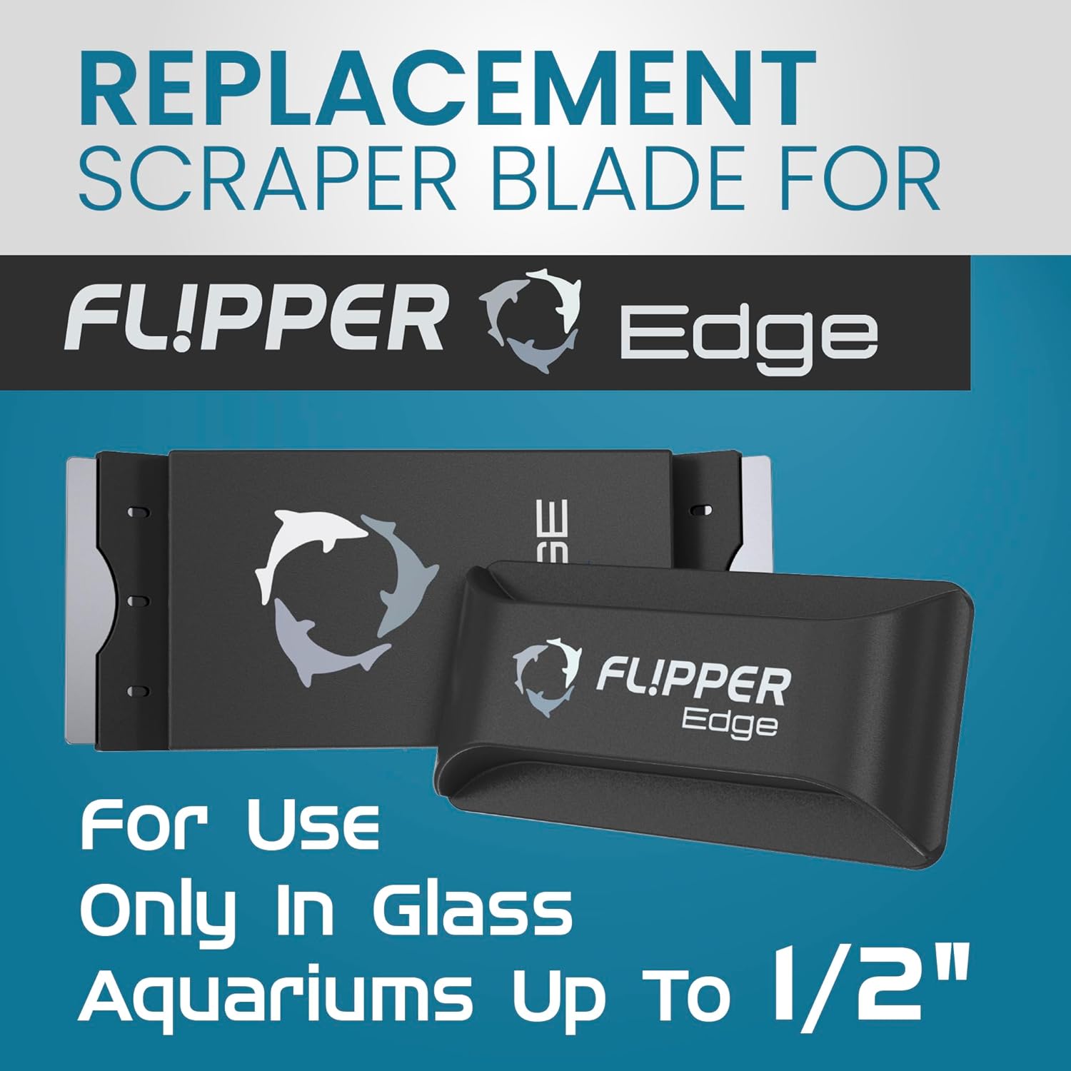 Flipper Aquarium Products Flipper Edge Standard Stainless Steel Replacement Blades 4 Pack Replacement Blades