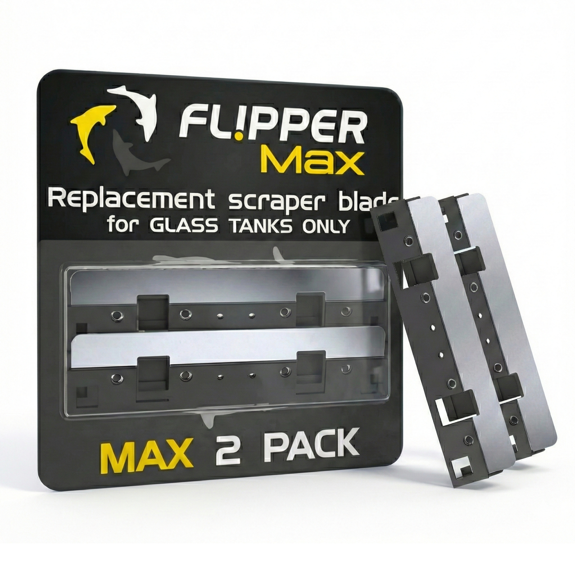 Flipper Aquarium Products Flipper MAX Stainless Steel Replacement Blades 2 Pack Replacement Blades