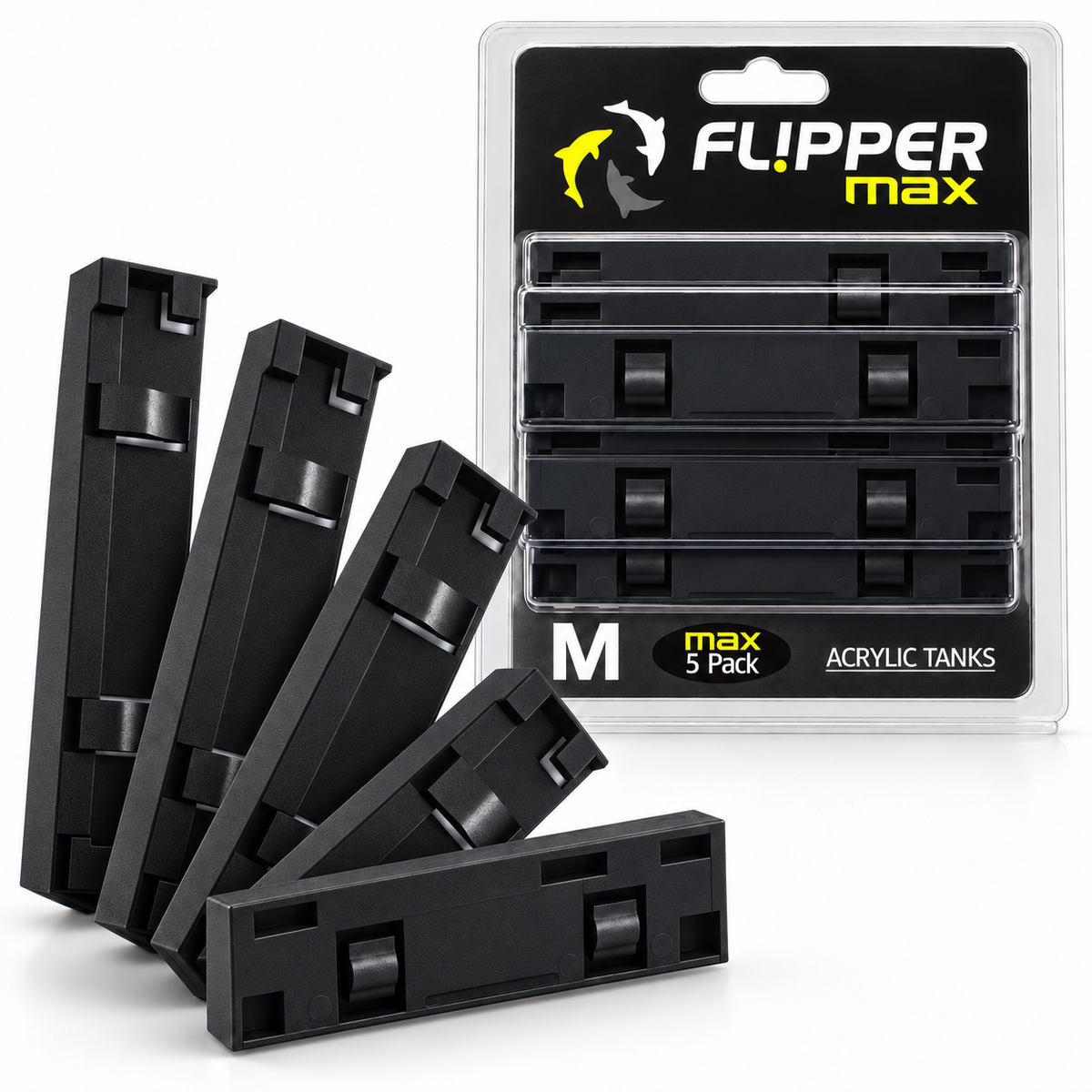 Flipper Aquarium Products Flipper MAX ABS Replacement Blades Straight Edge 5 Pack - Acrylic Tanks Replacement Blades