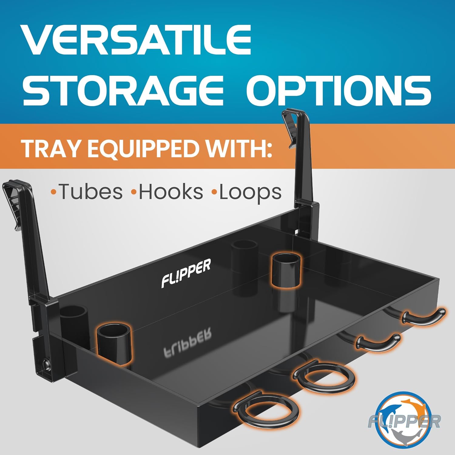 Flipper Aquarium Products Flipper Tank Buddy Workspace and Utility Tray for Rimless Aquariums