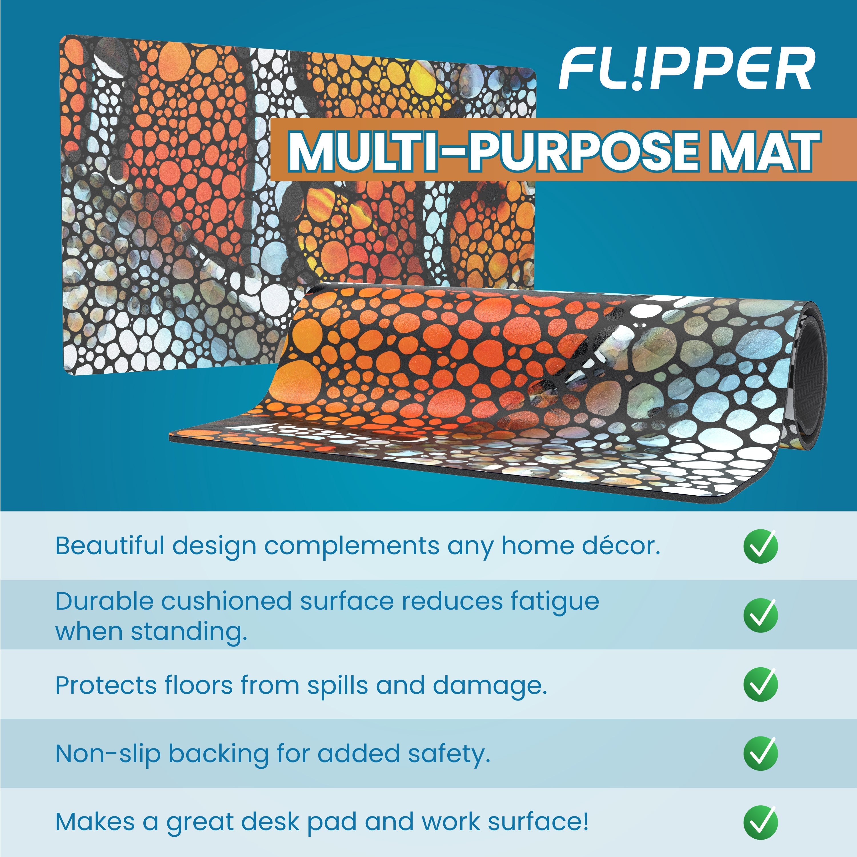 Flipper Aquarium Products Flipper Aquarium Mat with Clownfish Artwork