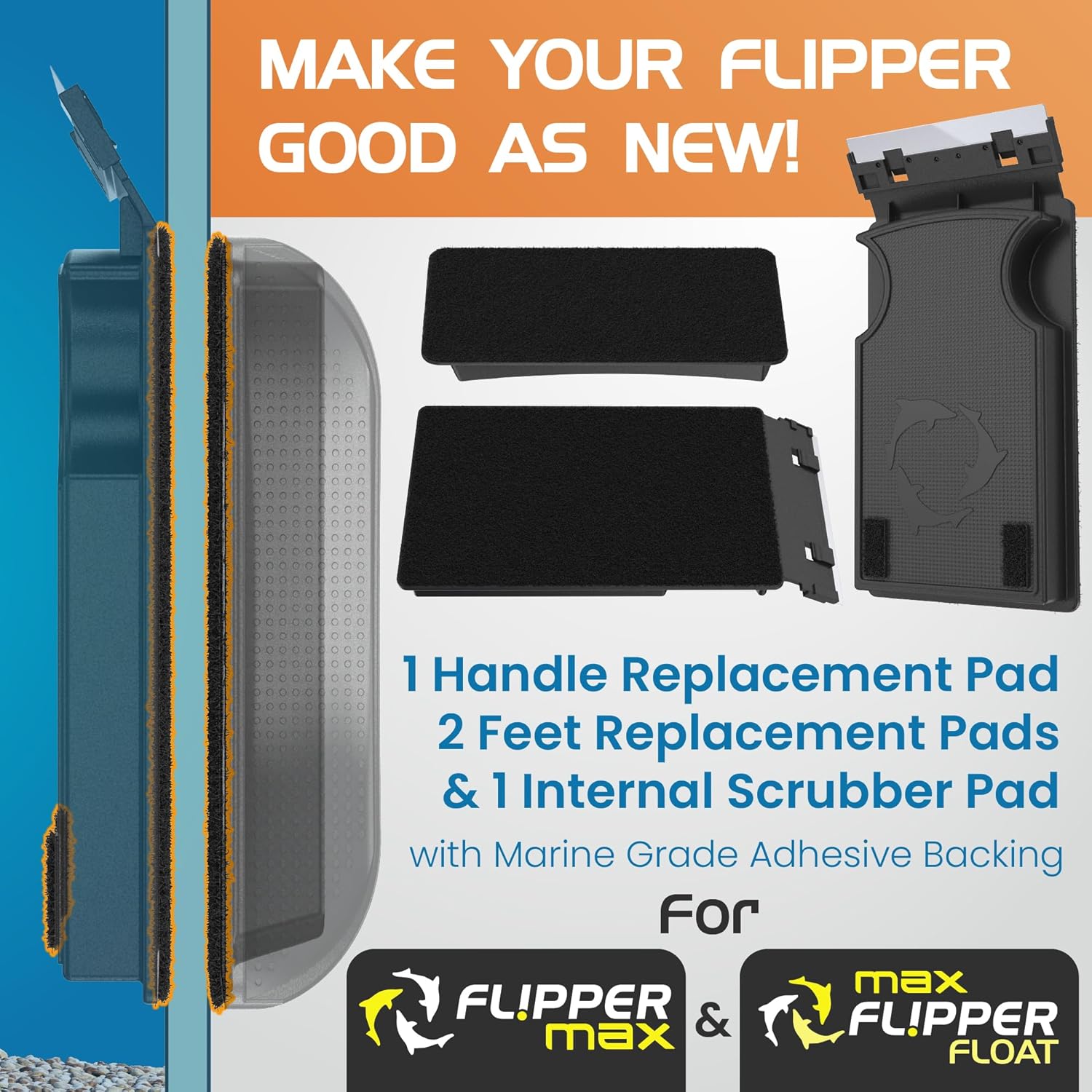 Flipper Aquarium Products Flipper Max Universal Maintenance Kit Replacement Blades