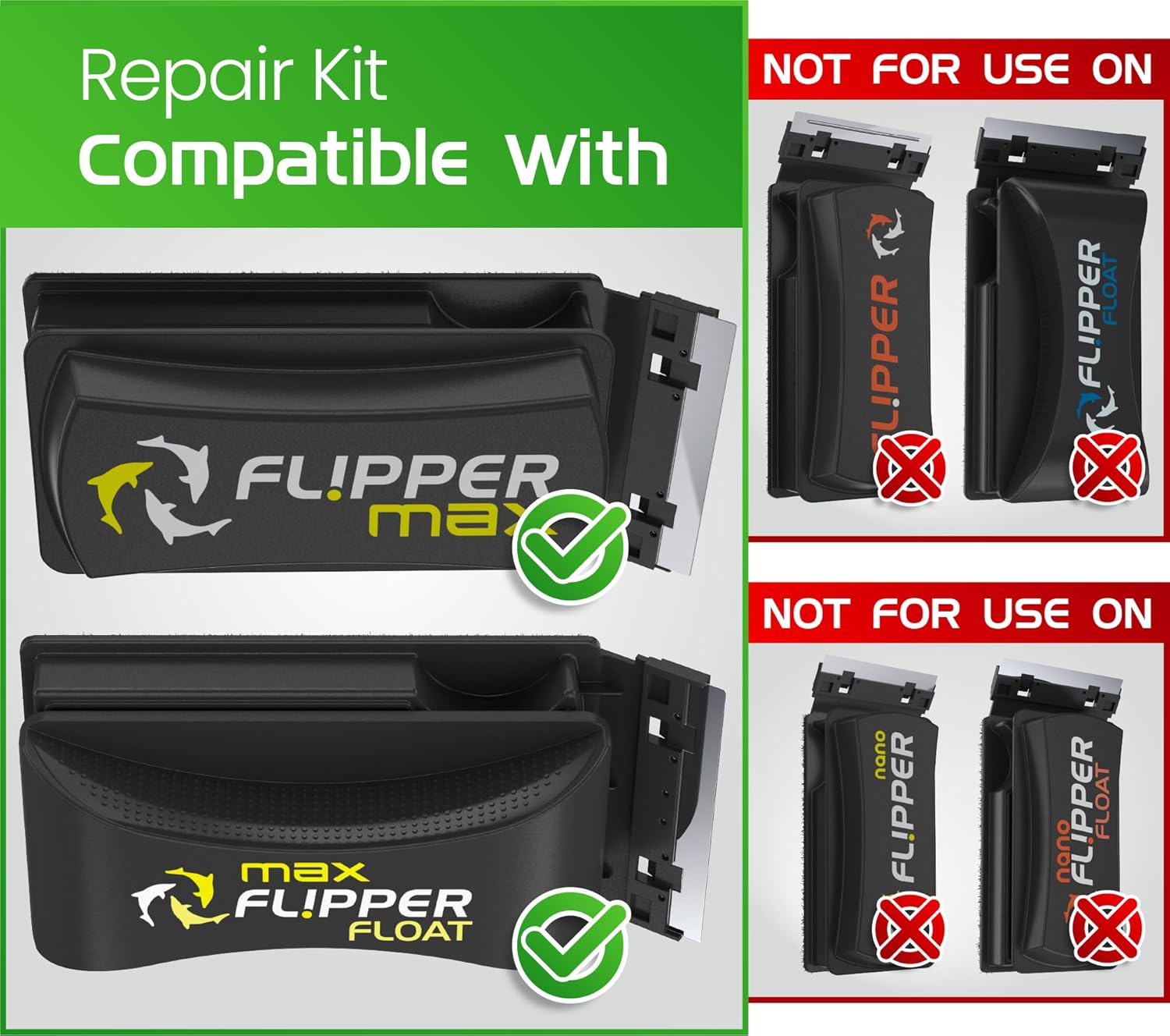 Flipper Aquarium Products Flipper Max Universal Maintenance Kit Replacement Blades