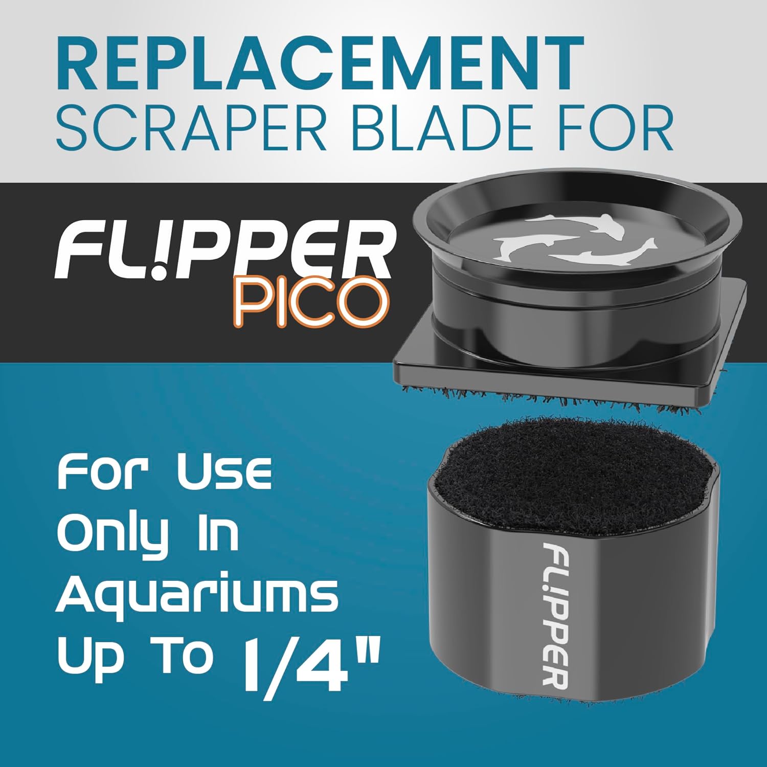 Flipper Aquarium Products Flipper Pico 2 in 1 Aquarium Magnet Cleaner Replacement Blades 4 Pack Replacement Blades