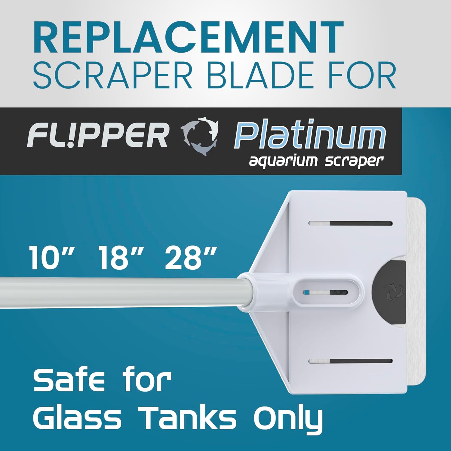 Flipper Aquarium Products Flipper Platinum Credit Card Aquarium Algae Scraper Stainless Steel Blades Replacement Blades