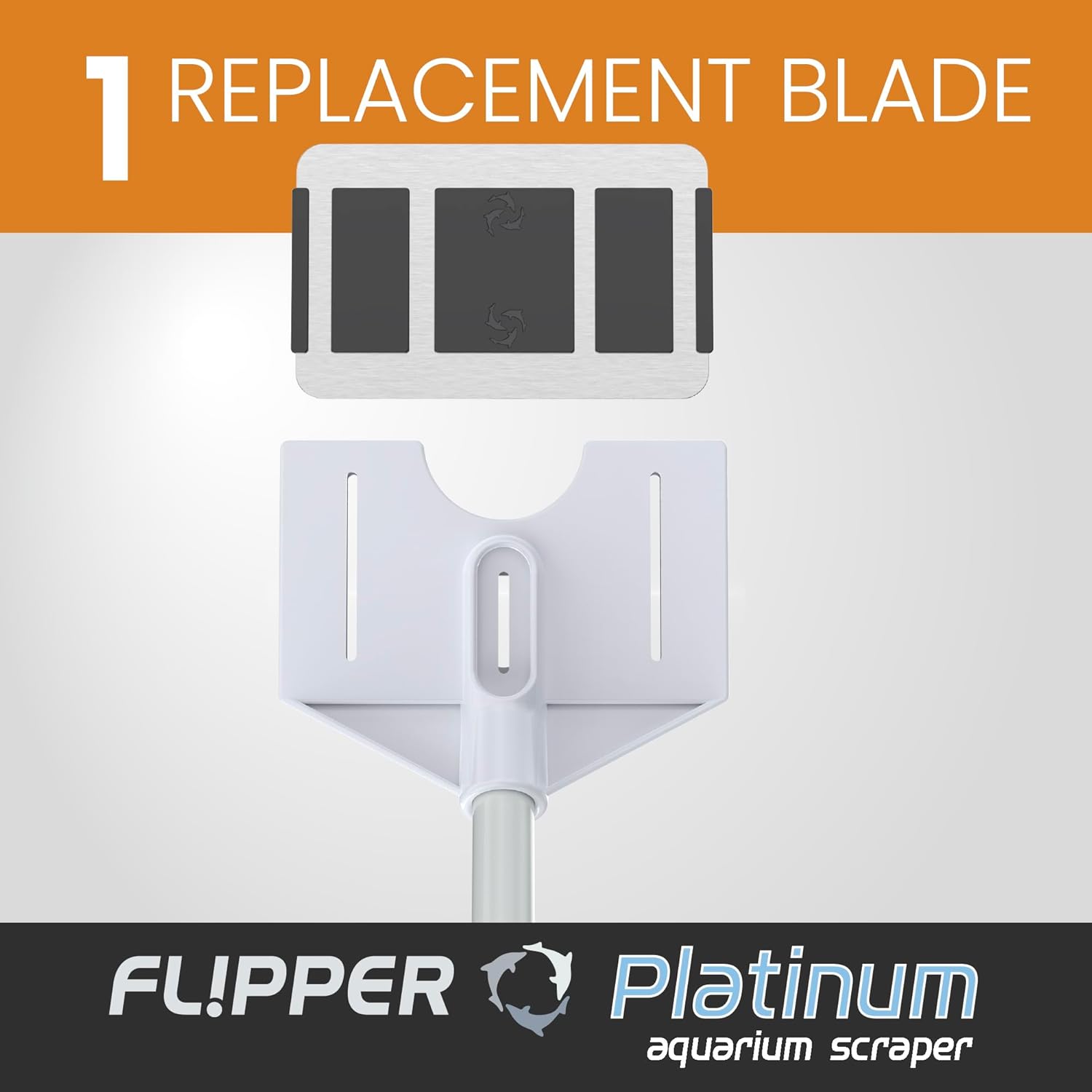 Flipper Aquarium Products Flipper Platinum Credit Card Aquarium Algae Scraper Stainless Steel Blades Replacement Blades