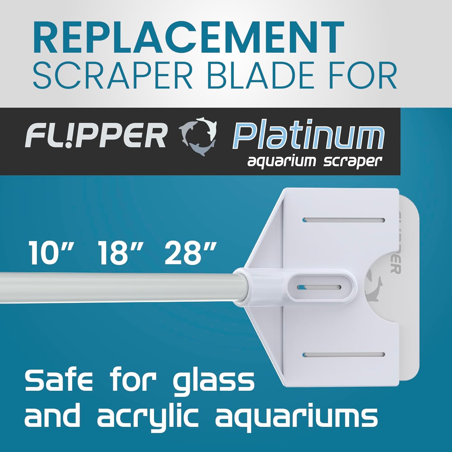 Flipper Aquarium Products Flipper Platinum Algae Scraper Replacement Blades 10 Pack Replacement Blades