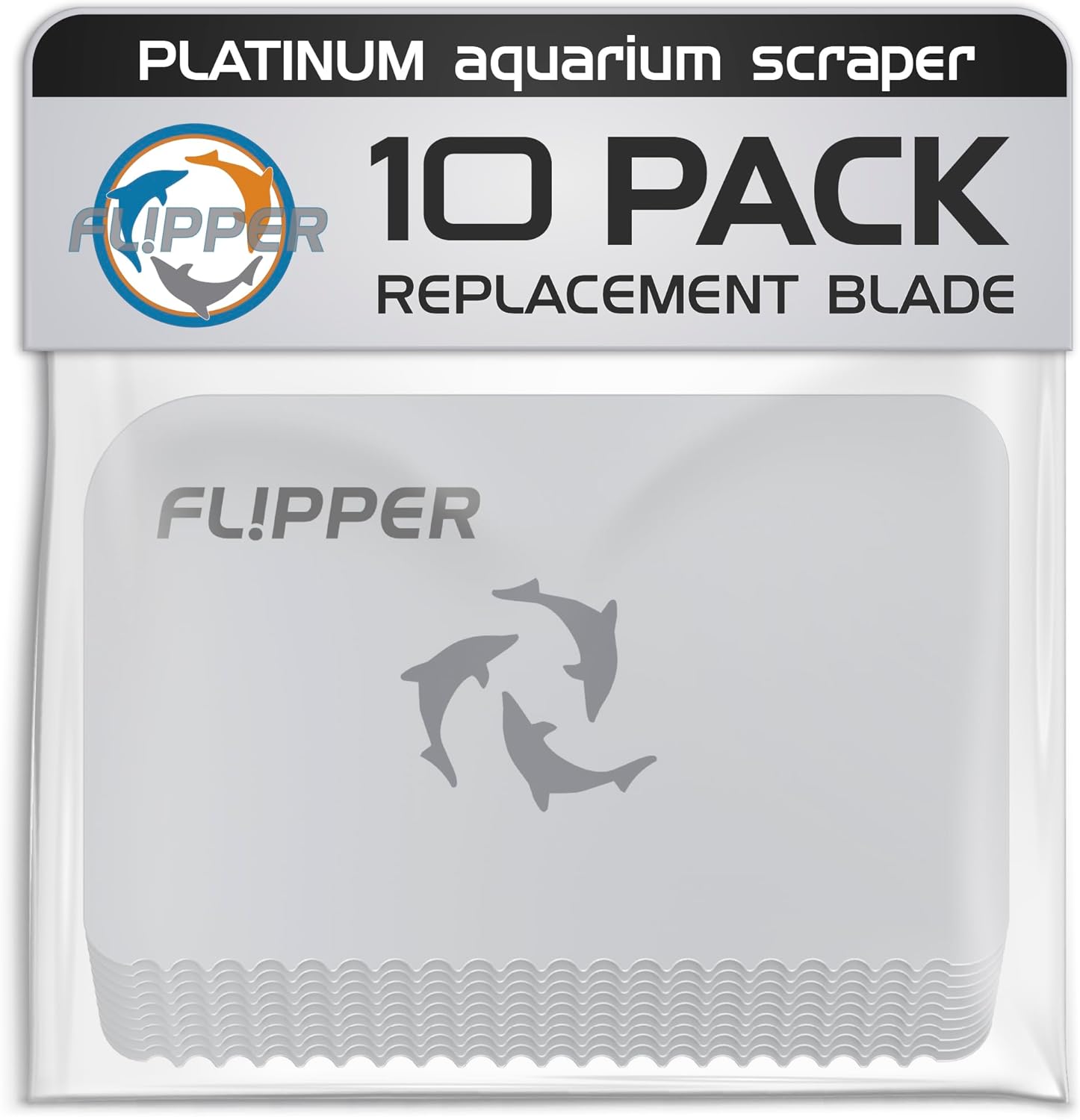 Flipper Aquarium Products Flipper Platinum Algae Scraper Replacement Blades 10 Pack Replacement Blades