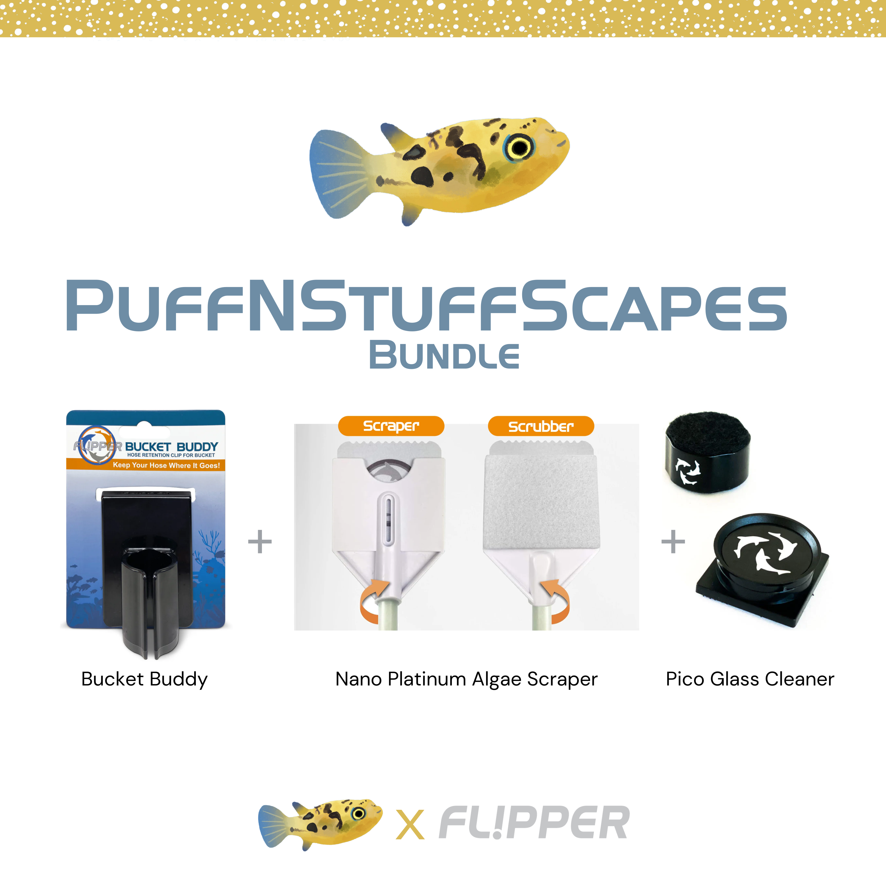 Flipper Aquarium Products Flipper x PuffNStuffScapes