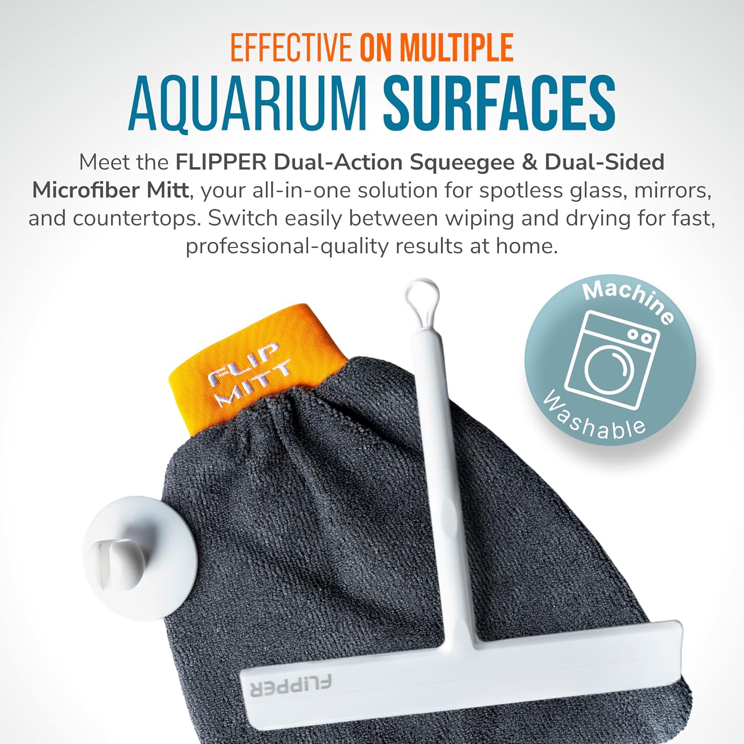 Flipper Aquarium Products Flipper Mitt + Squeegee Set Flipper Accessories