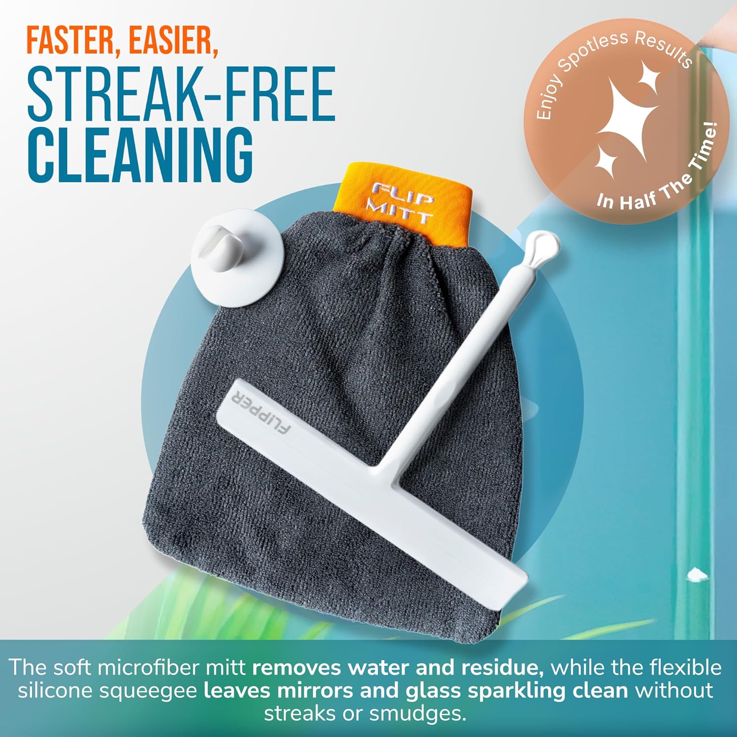 Flipper Aquarium Products Flipper Mitt + Squeegee Set Flipper Accessories