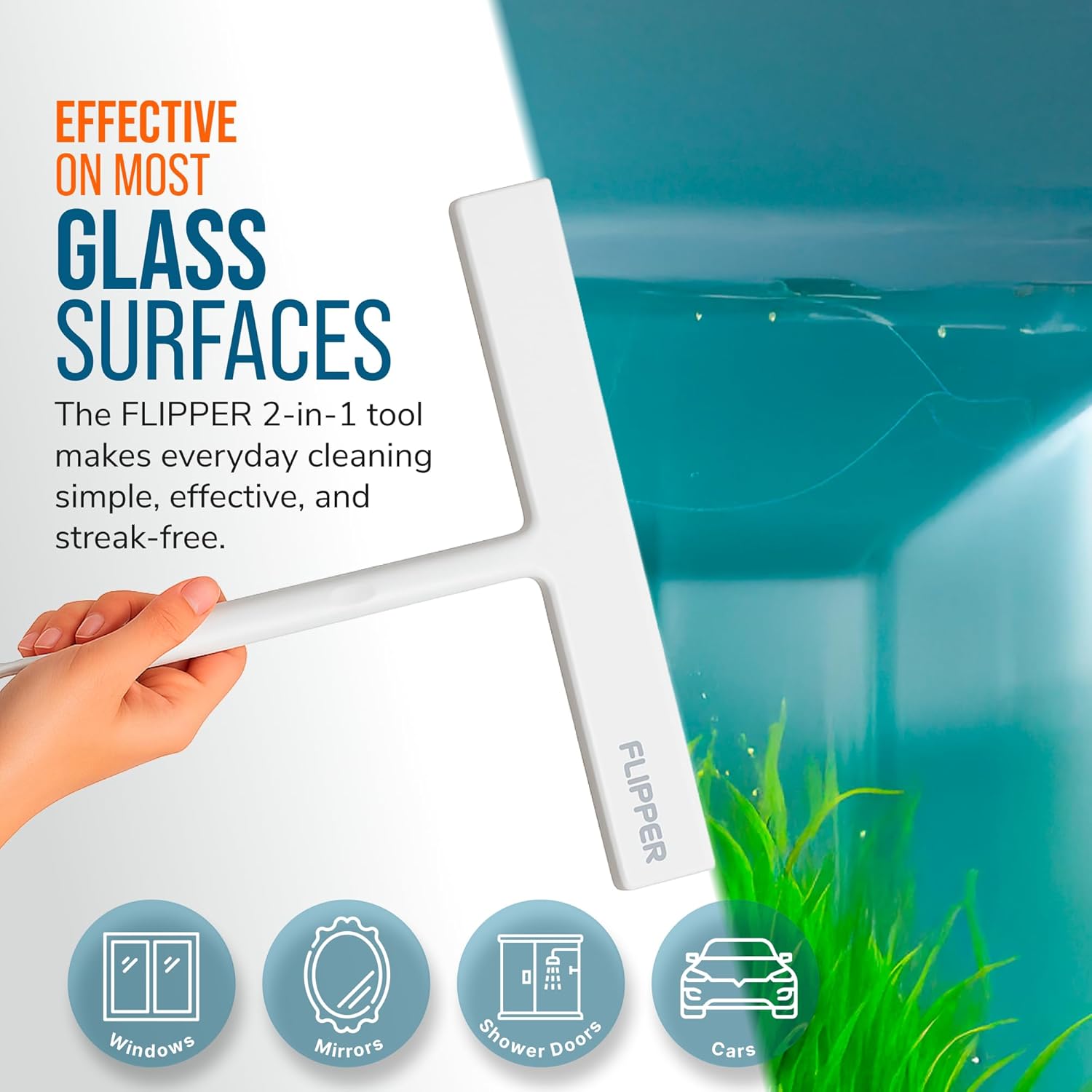 Flipper Aquarium Products Flipper Mitt + Squeegee Set Flipper Accessories