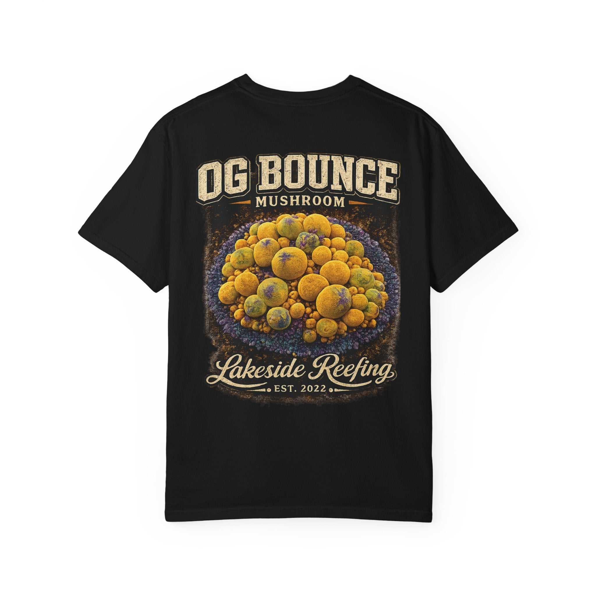 OG Bounce Mushroom coral t-shirt with vintage collector coral artwork — Lakeside Reefing
