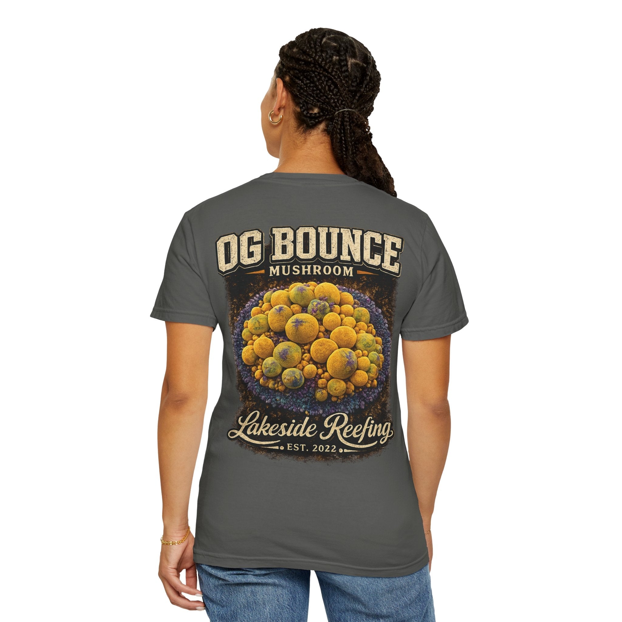 OG Bounce Mushroom coral t-shirt with vintage collector coral artwork — Lakeside Reefing