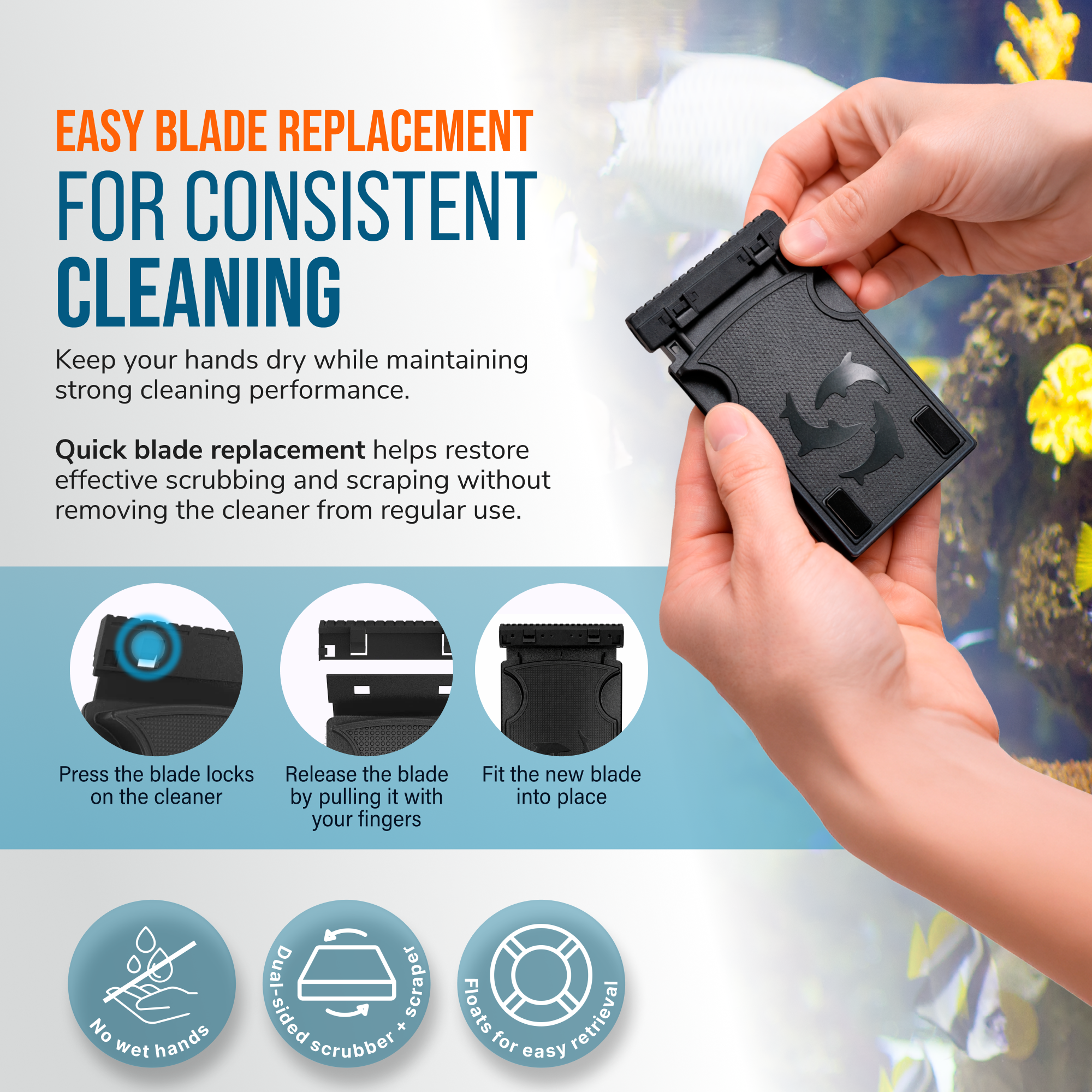 Flipper Max ABS Replacement Blades 3 Pack - Acrylic Tanks