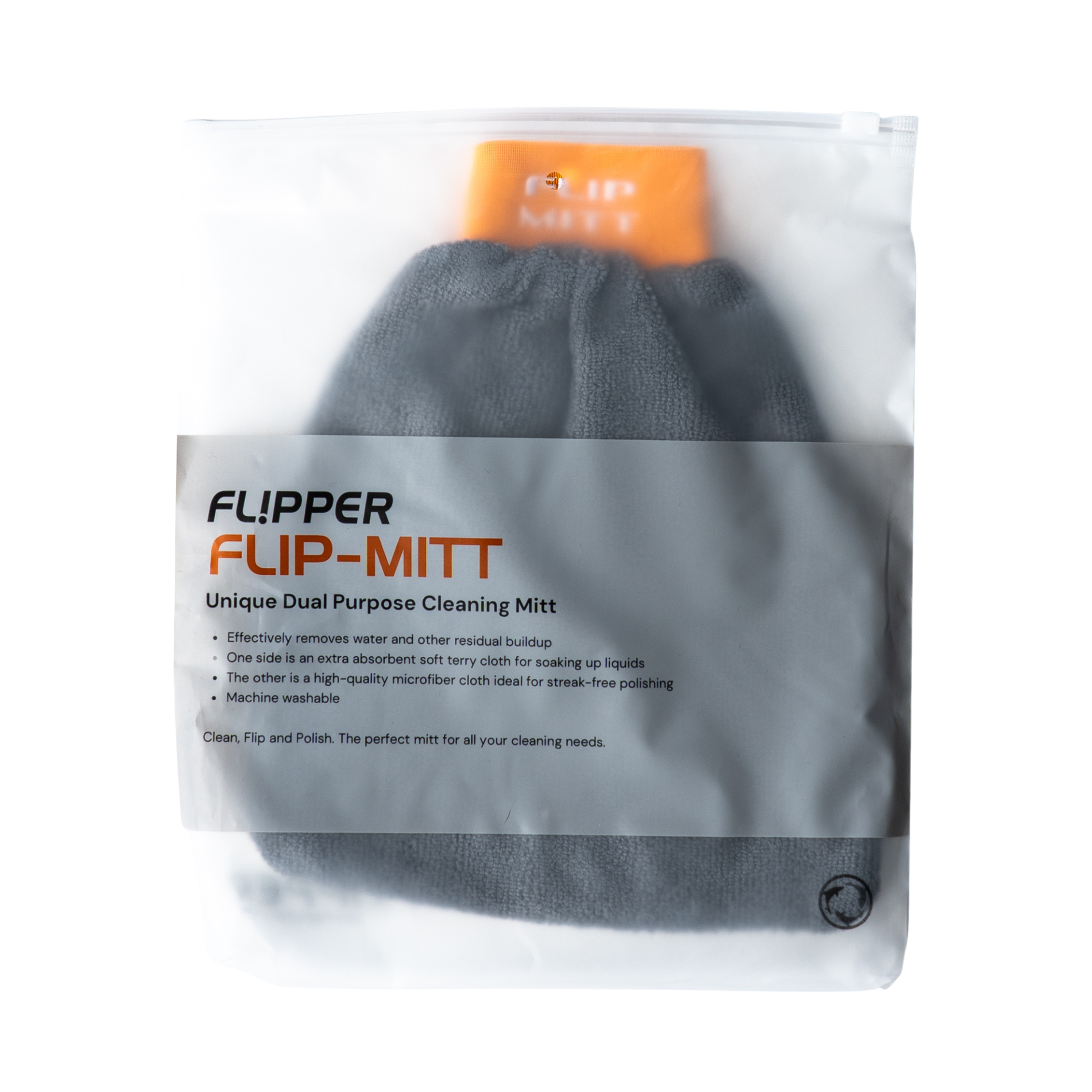 Flipper 2-in-1 Microfiber Aquarium Cleaning Mitt 1 Pack