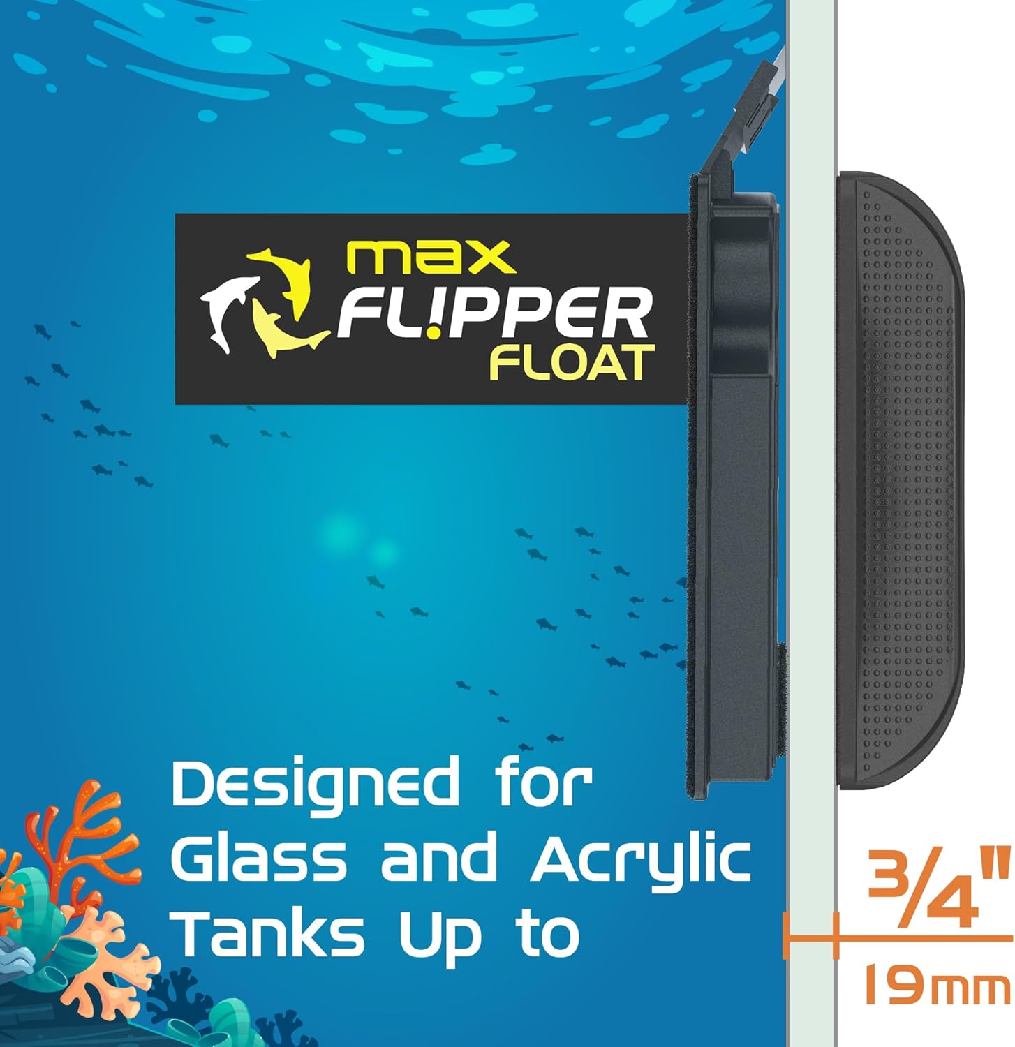 Flipper MAX FLOAT 2 in 1 Magnetic Aquarium Algae Cleaner